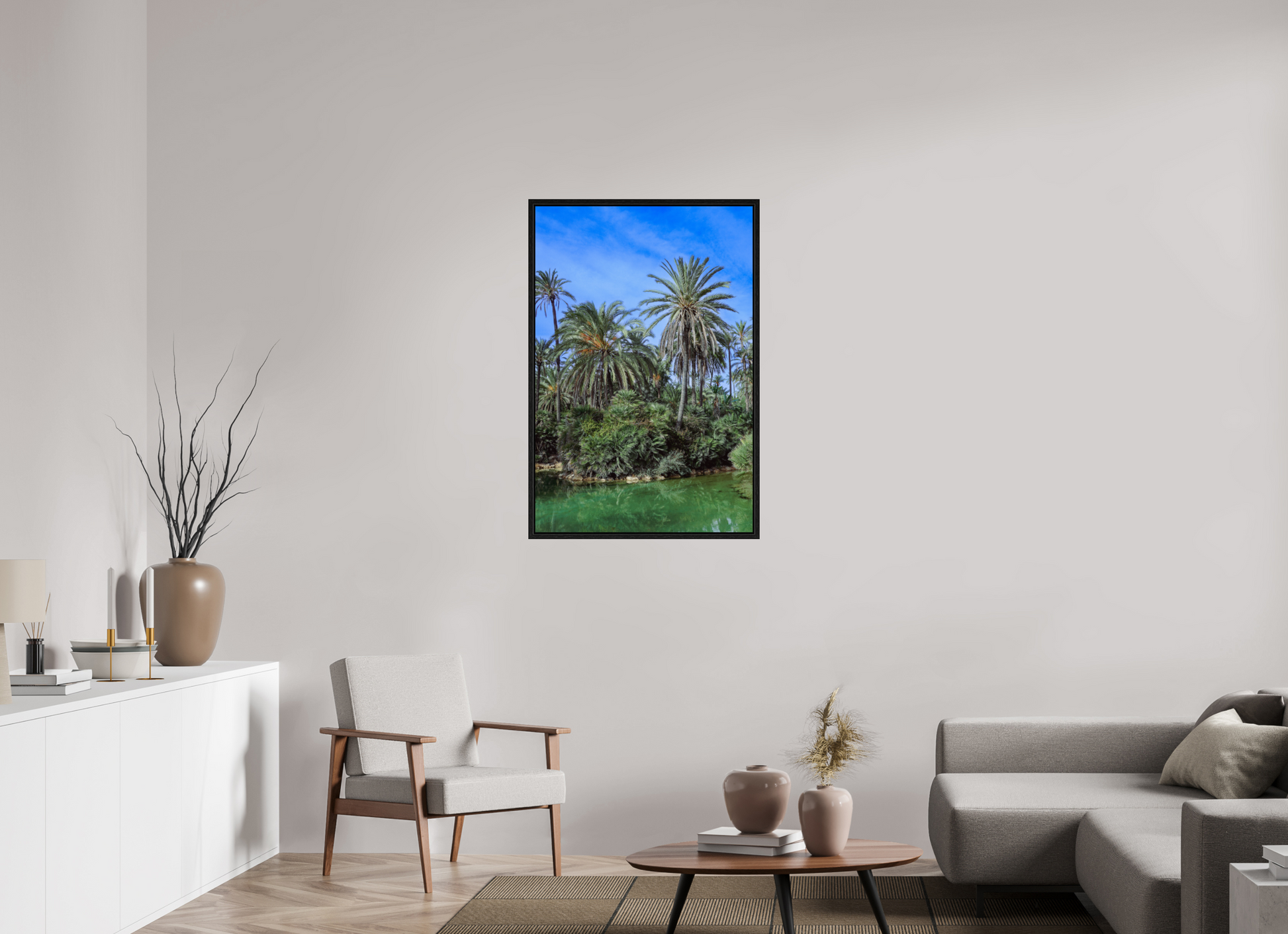 70 x 105 cm, Floater Frame Las palmeras