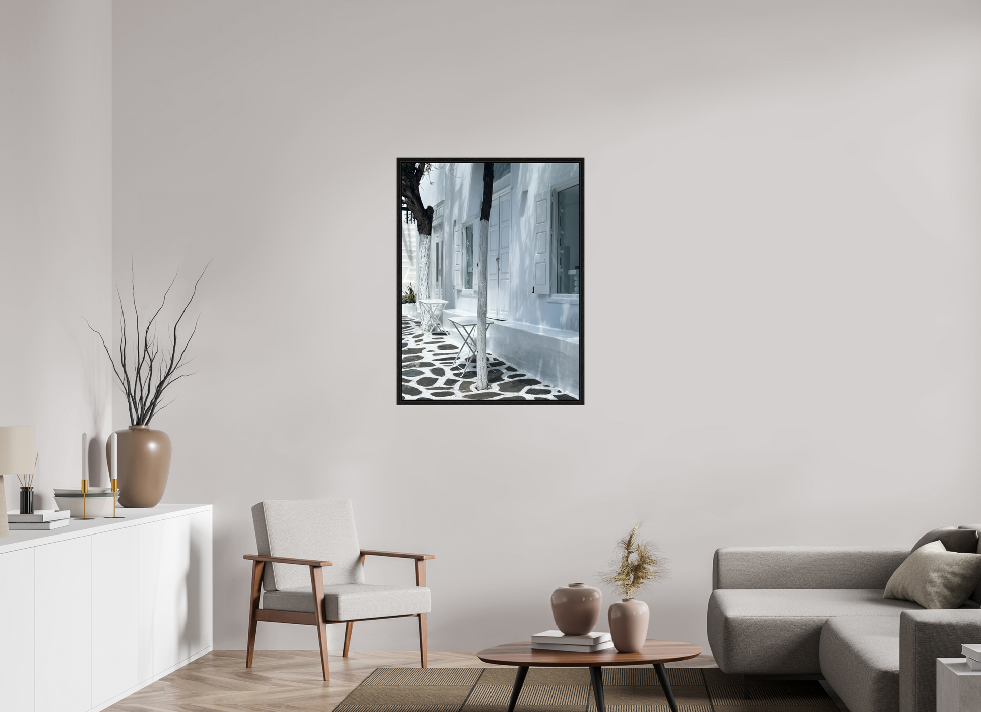 75 x 100 cm, Floater Frame Mykonos