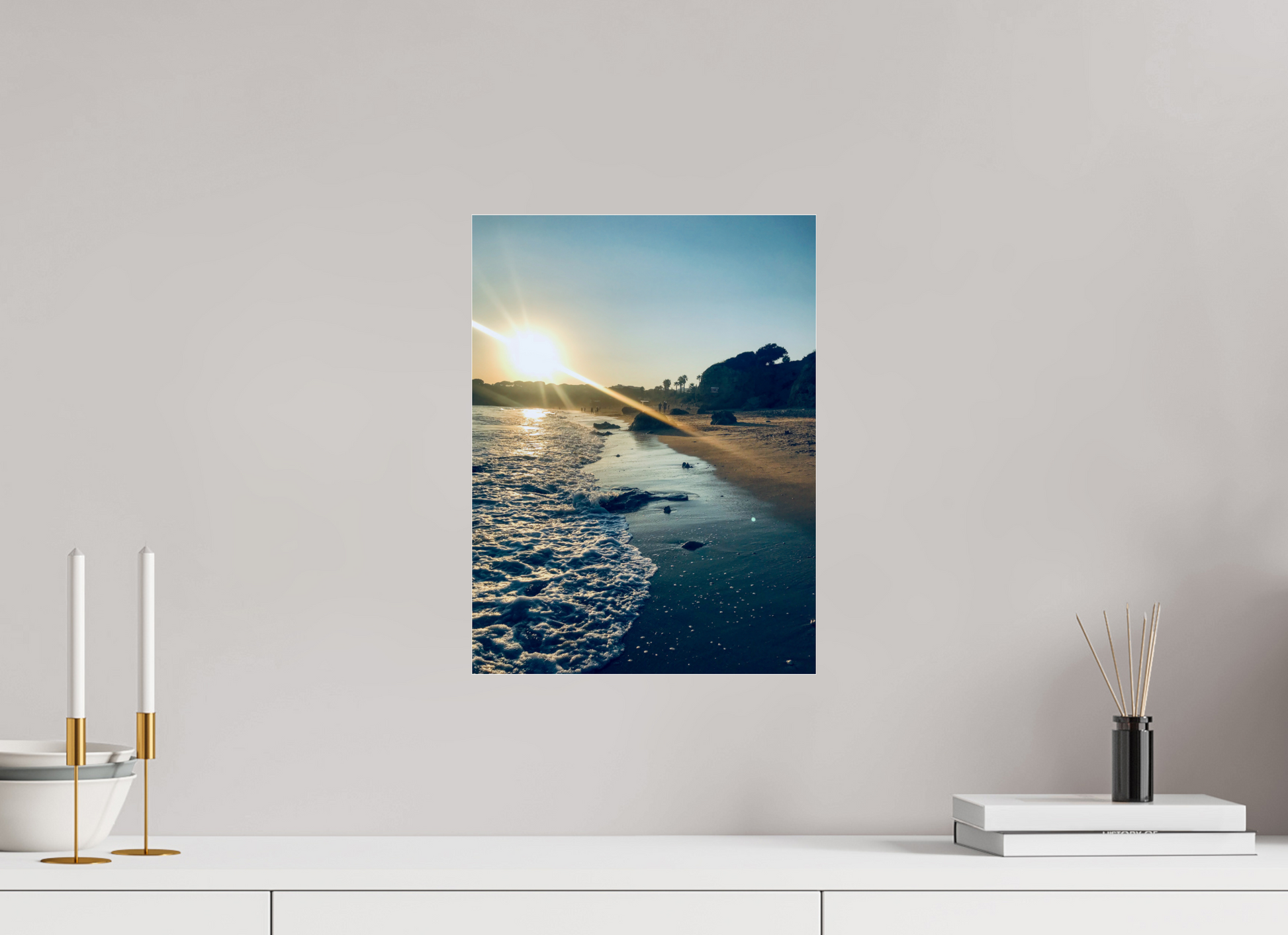 30 x 40 cm, Photo Print Under Acrylic Glass Algarve sunset