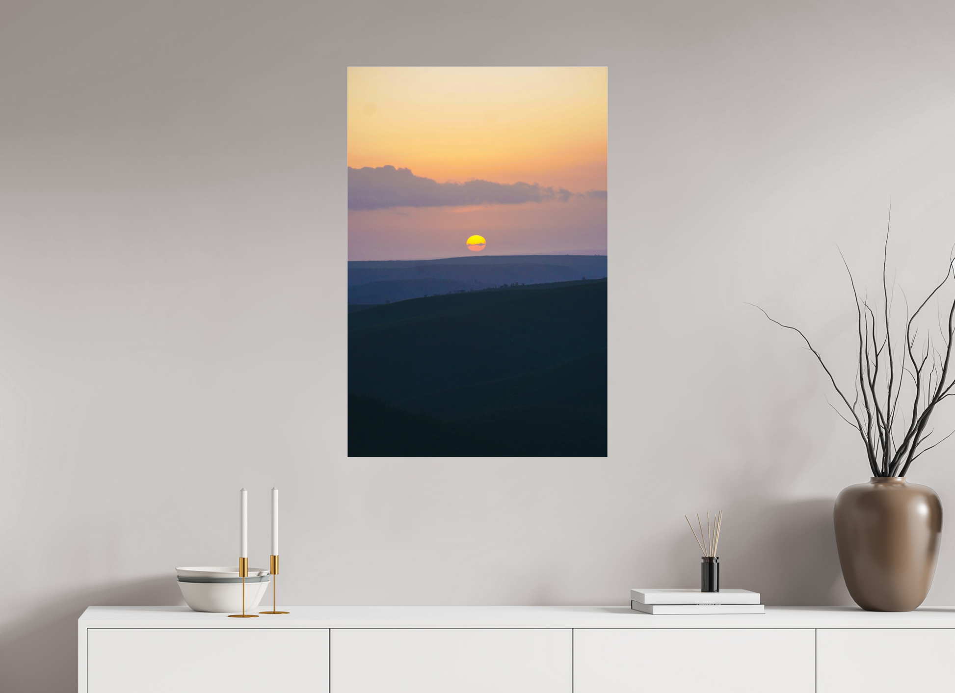 60 x 90 cm, Photo Print Under Acrylic Glass African Sunset