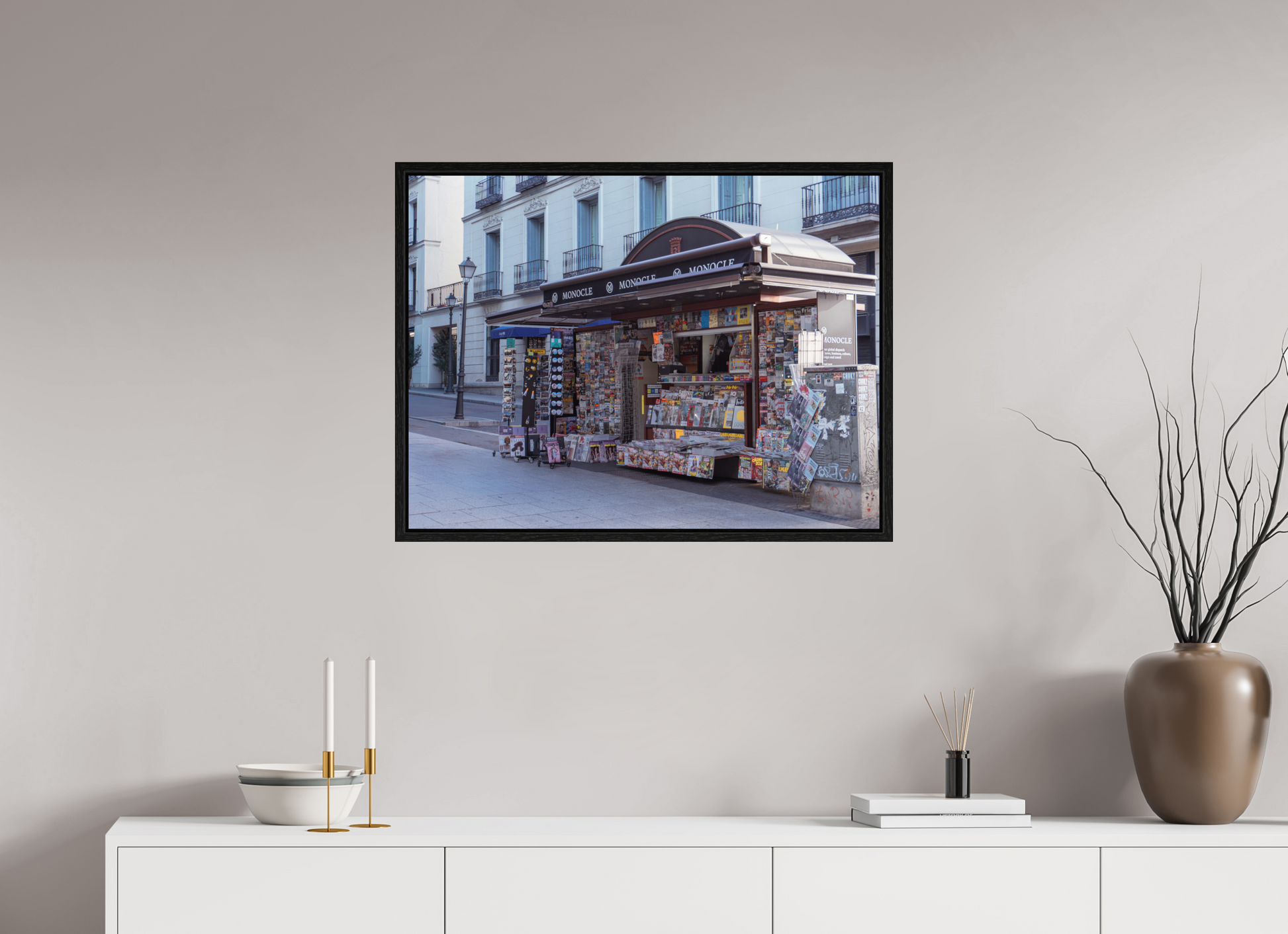 80 x 60 cm, Floater Frame Corner stand Madrid