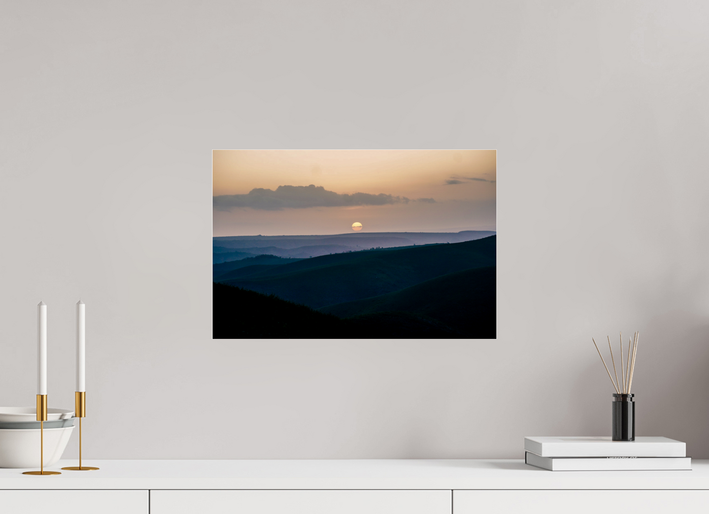 45 x 30 cm, Photo Print Under Acrylic Glass African Sunset