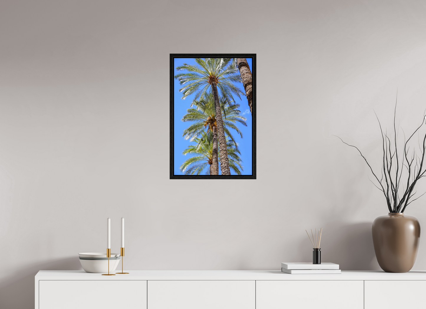 40 x 60 cm, Floater Frame Palmeras