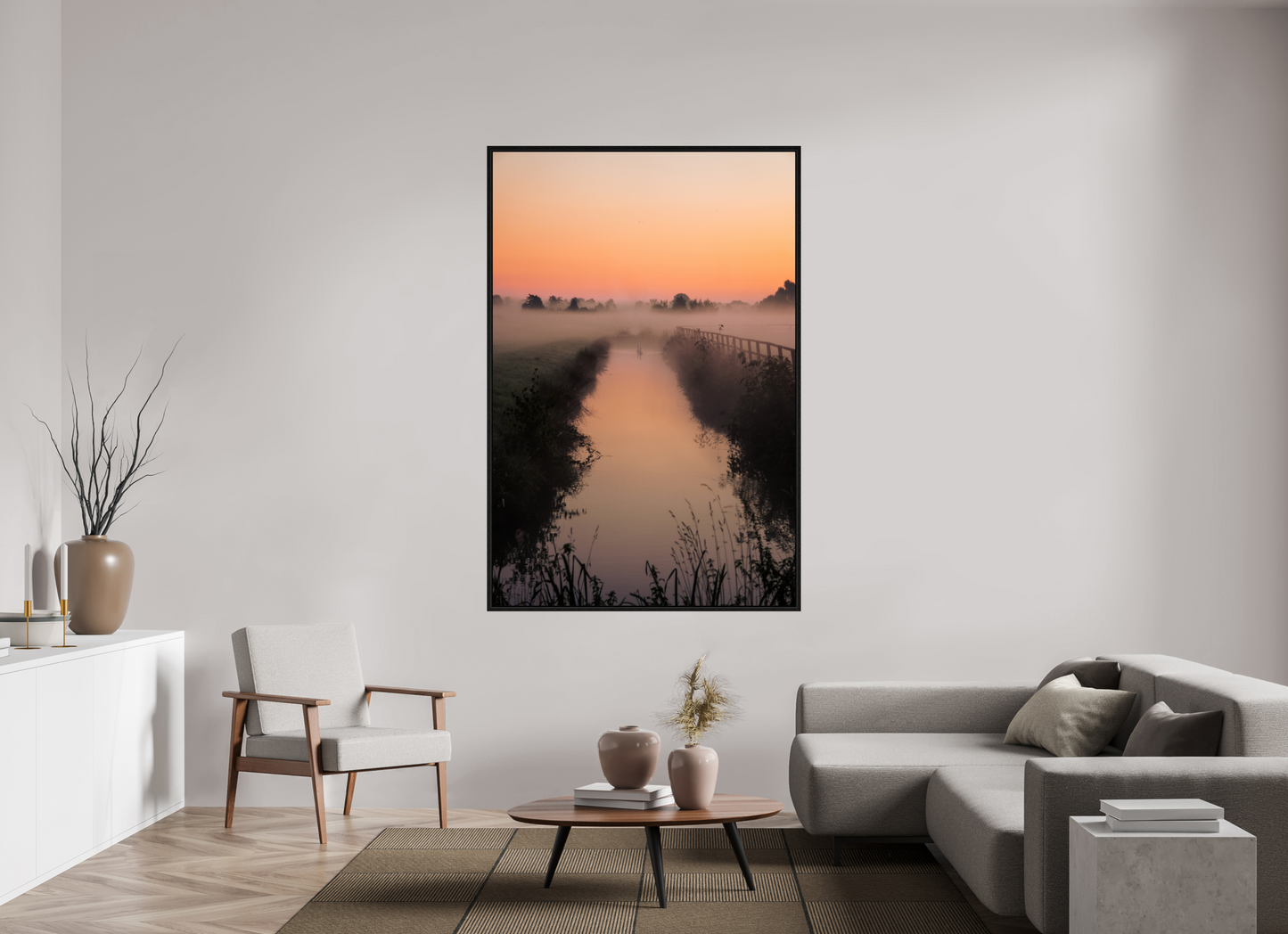 120 x 180 cm, Floater Frame Two Souls at Dawn