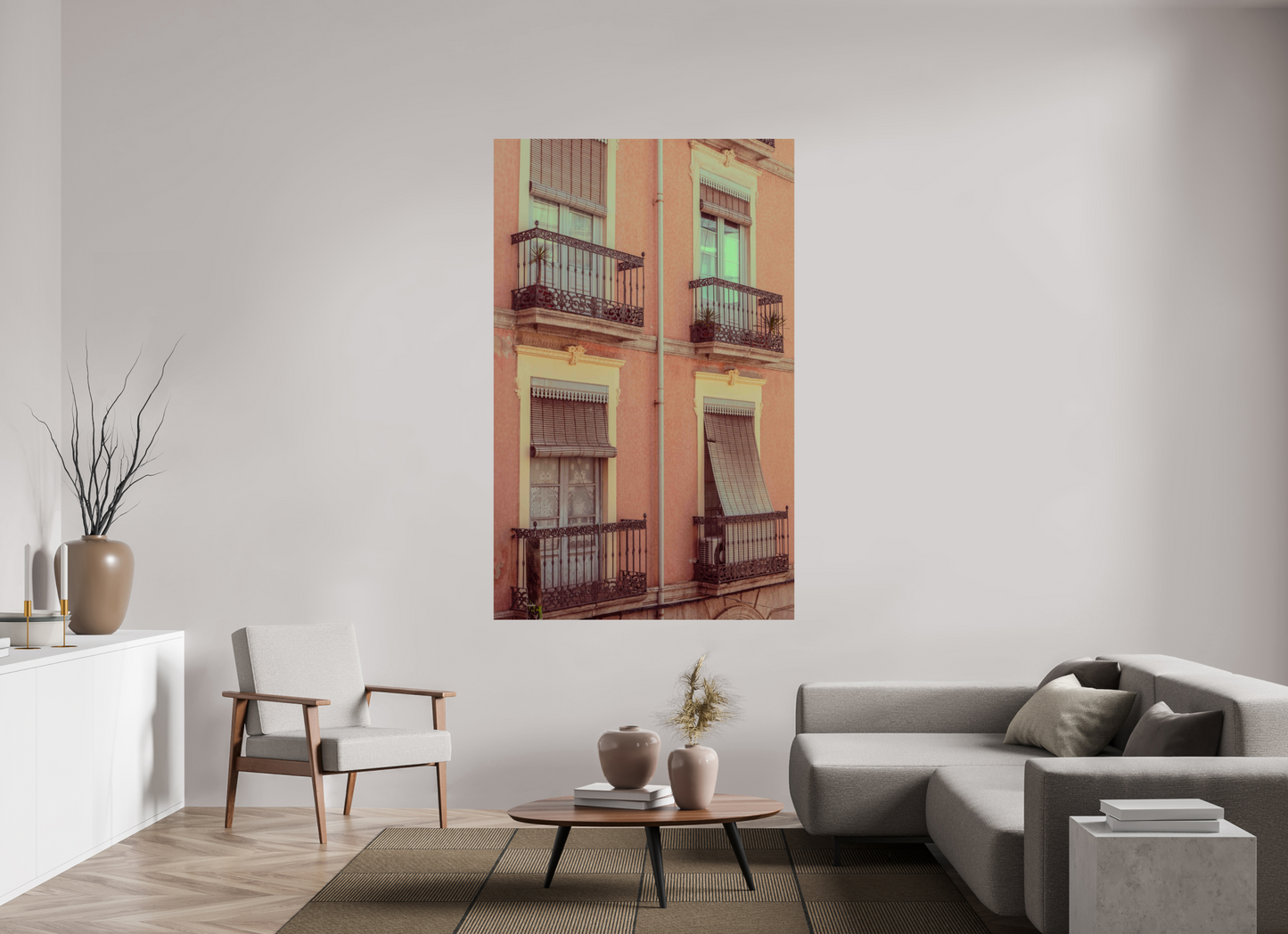 120 x 192 cm, Photo Print On Fuji Crystal DP II Ventanas rosas