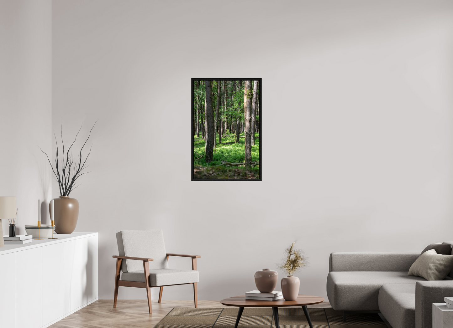 60 x 90 cm, Floater Frame Forest Stillness