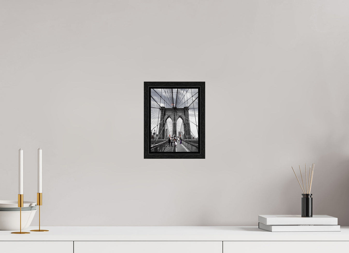 15 x 20 cm, Floater Frame Brooklyn Bridge