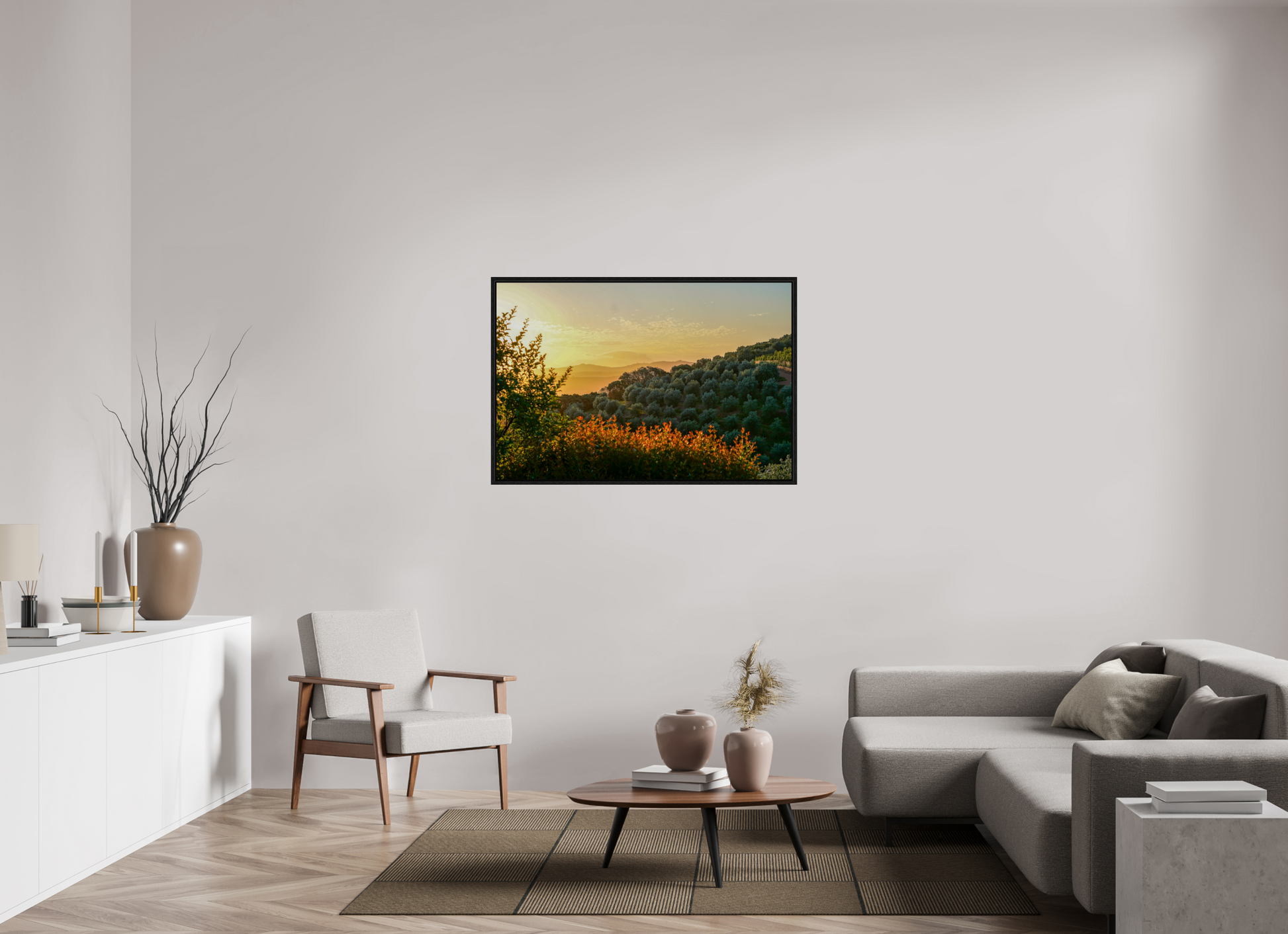 120 x 80 cm, Floater Frame Stellenbosch fields