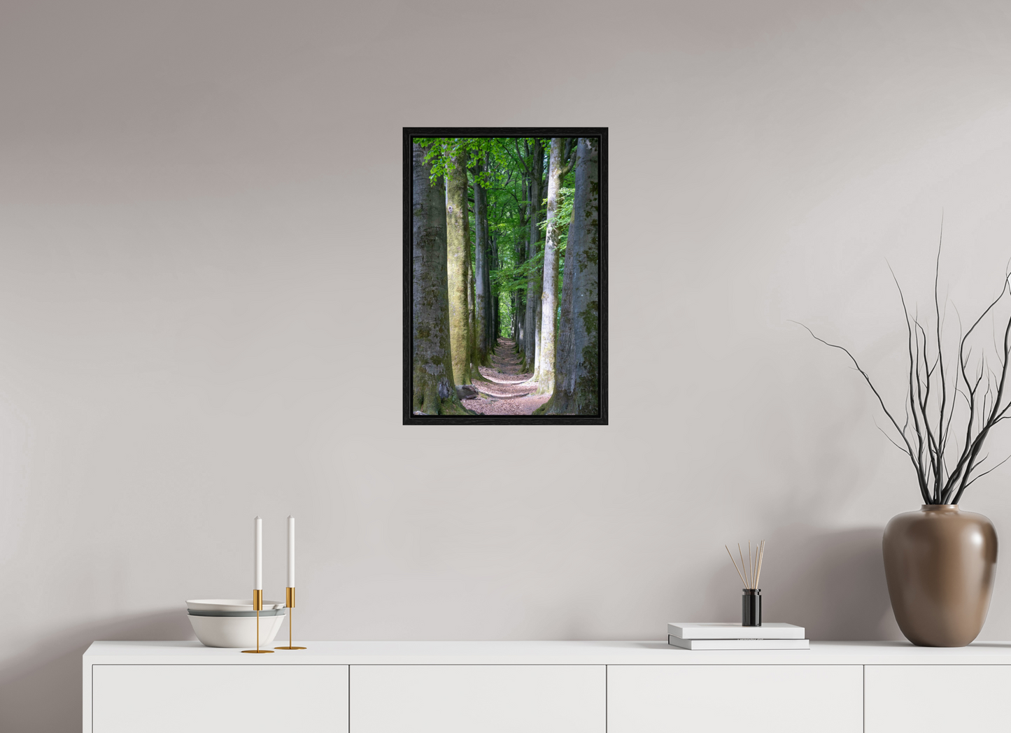 40 x 60 cm, Floater Frame Emerald Corridor
