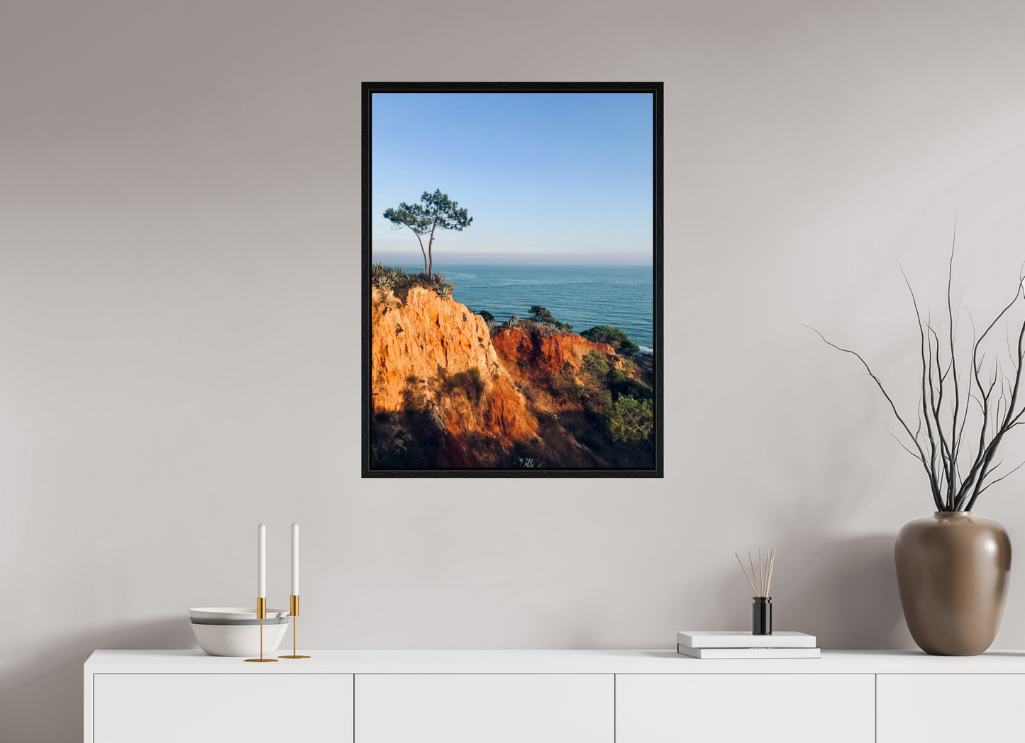 60 x 80 cm, Floater Frame Algarve sunset