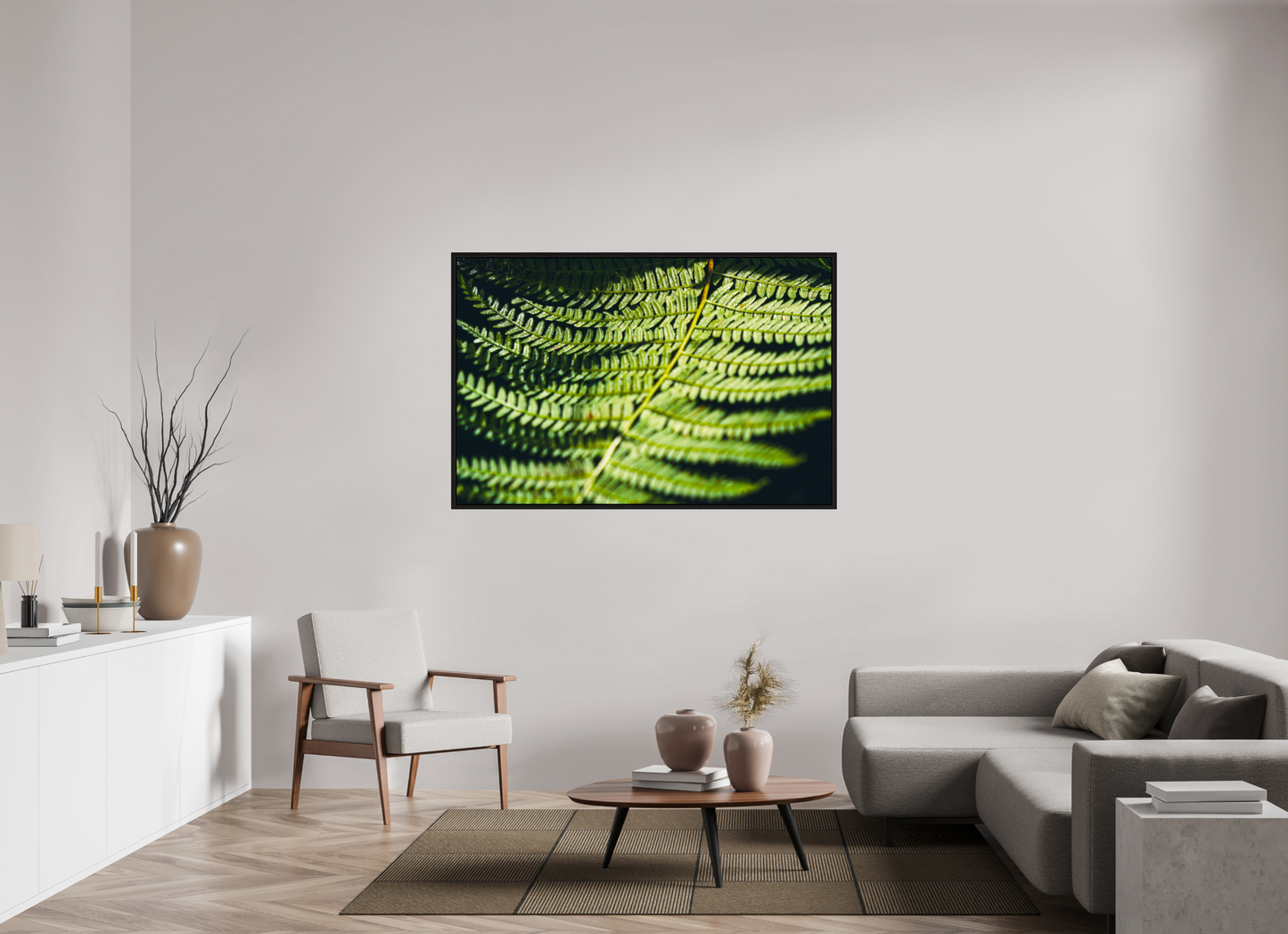 152,3 x 100 cm, Floater Frame Fern