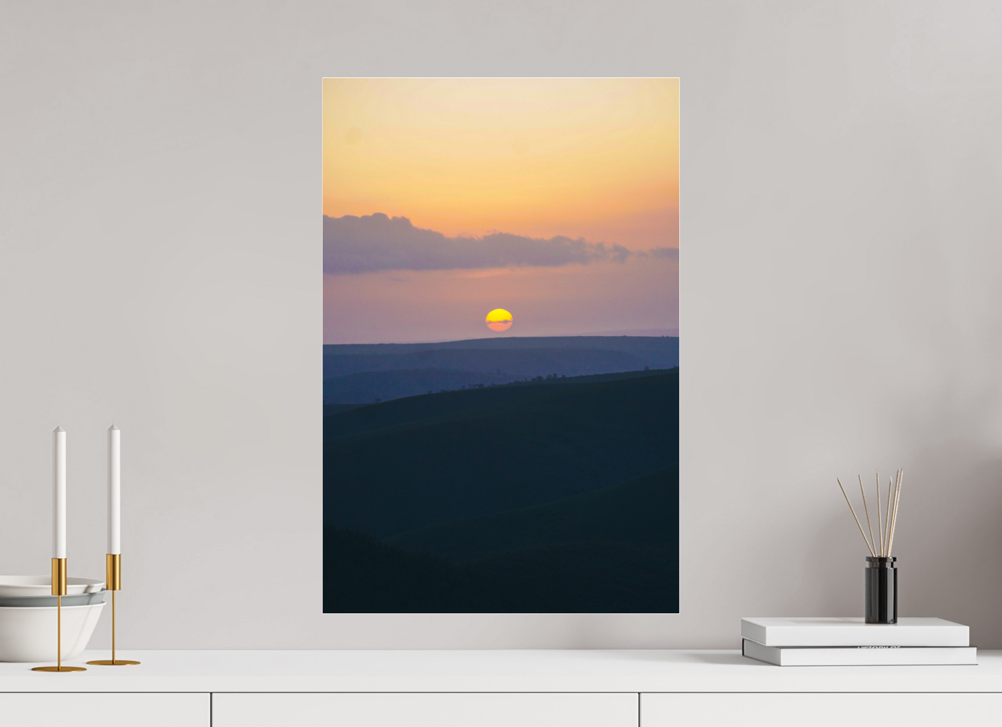 40 x 60 cm, Photo Print Under Acrylic Glass African Sunset