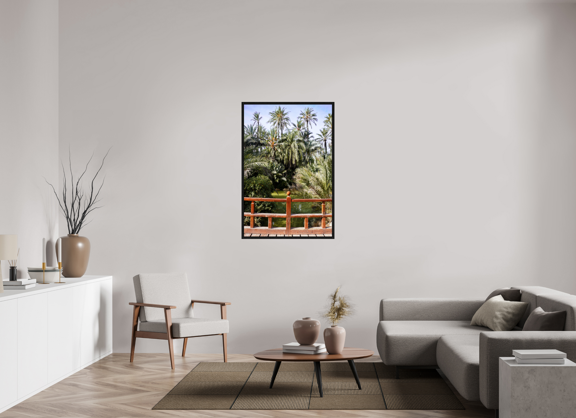 80 x 120 cm, Floater Frame Las Palmeras