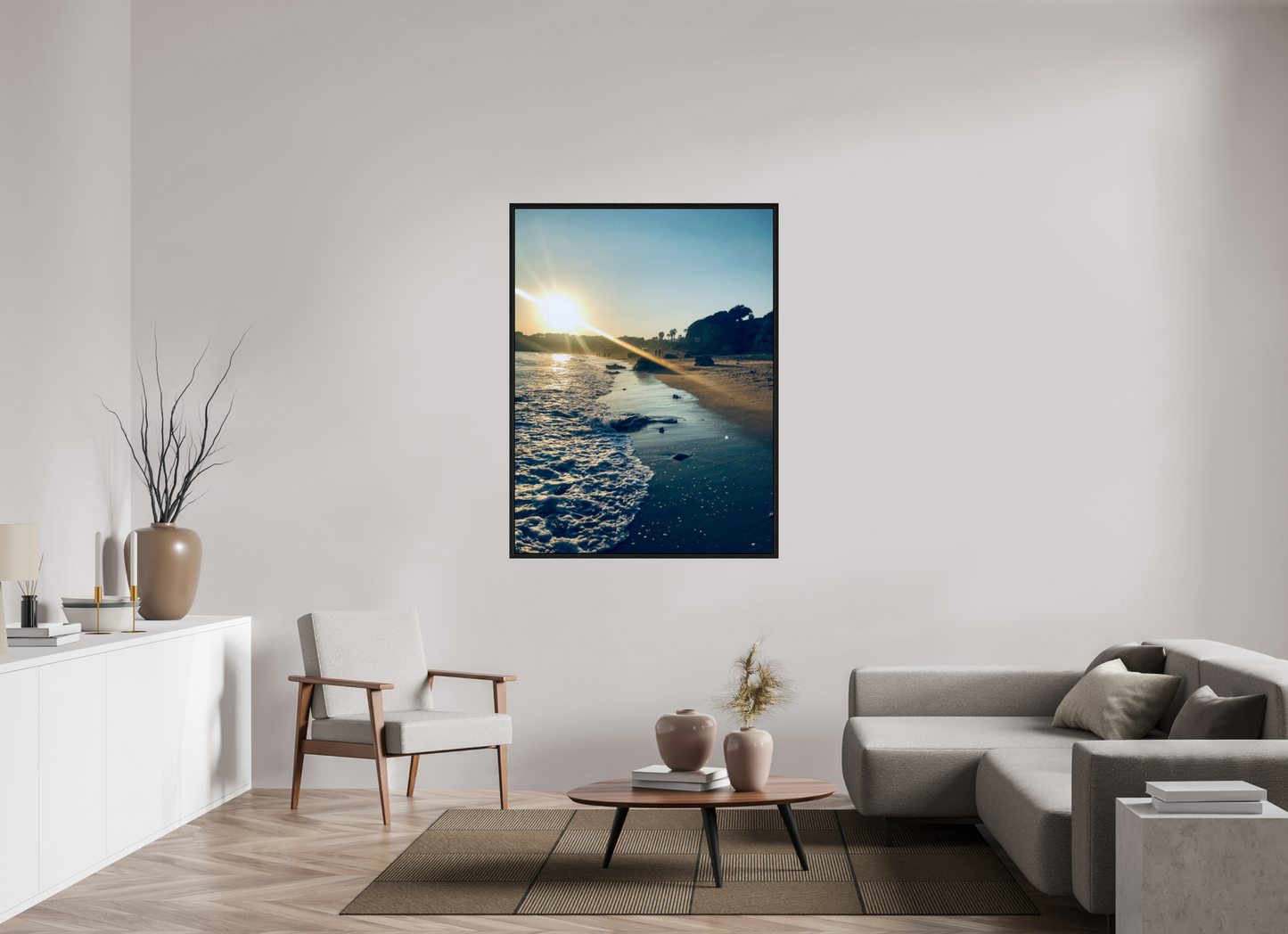 105 x 140 cm, Floater Frame Algarve sunset