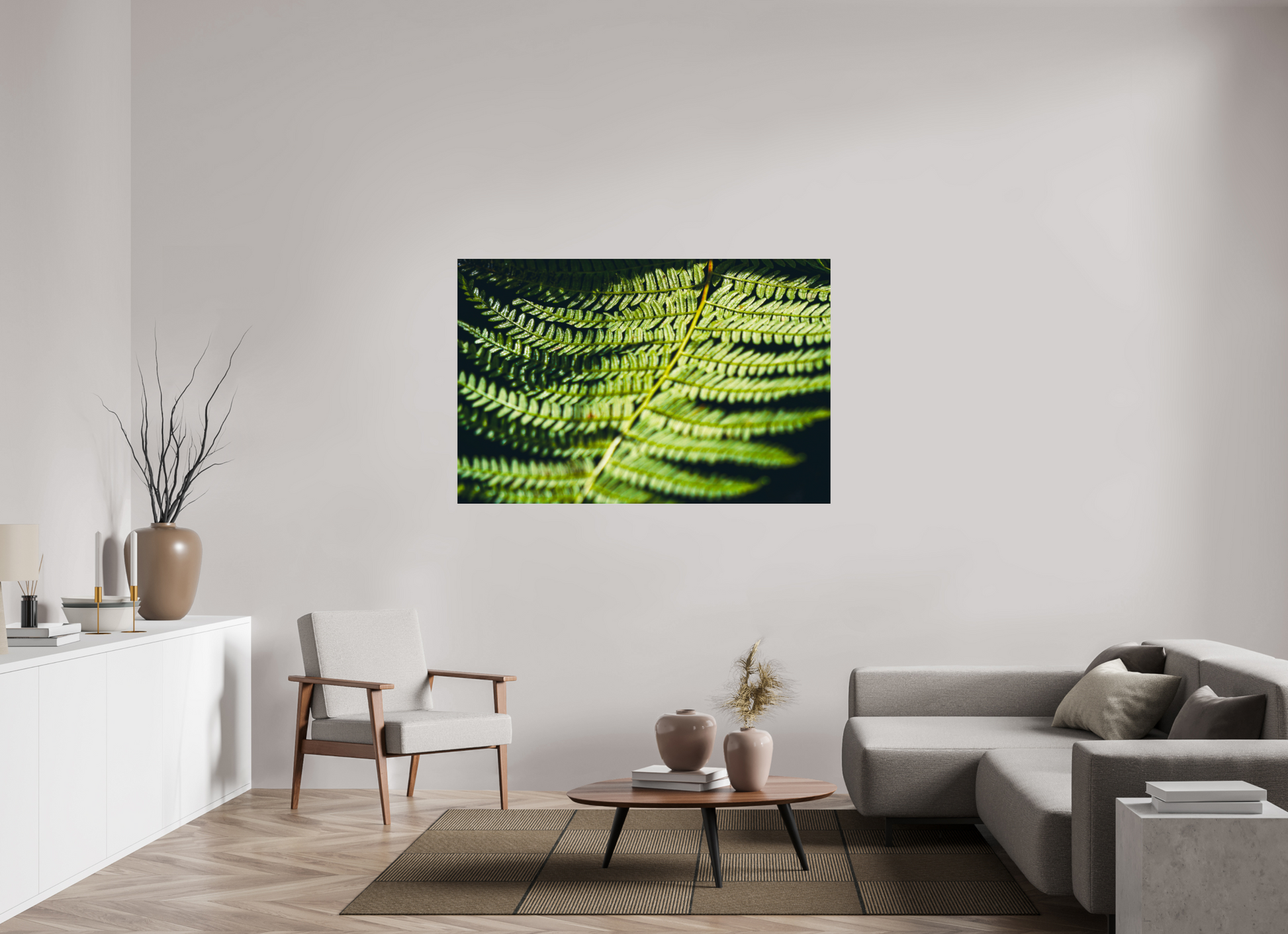 152,3 x 100 cm, Photo Print Under Acrylic Glass Fern