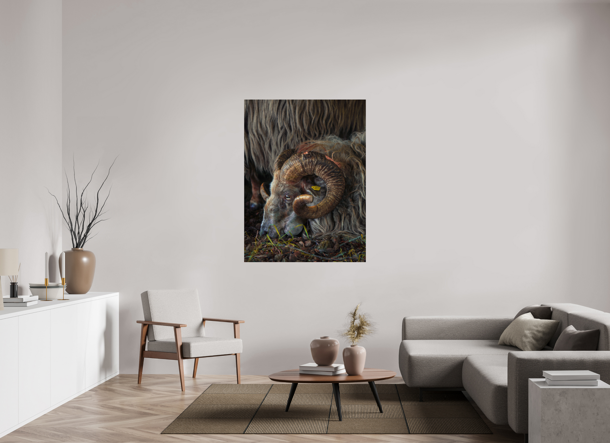 105 x 140 cm, Photo Print Under Acrylic Glass Drentse heidenschaap
