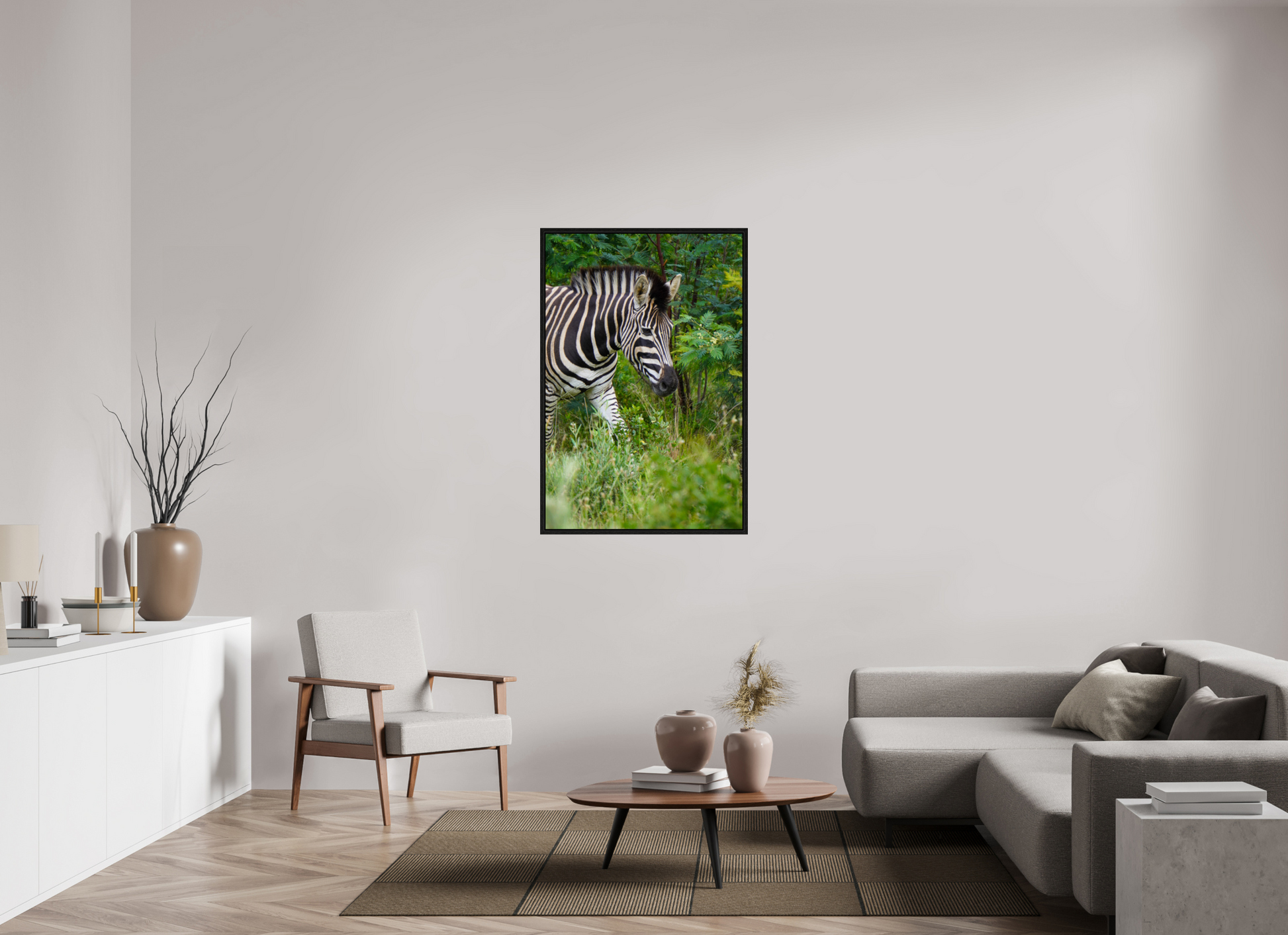 80 x 120 cm, Floater Frame Zebra