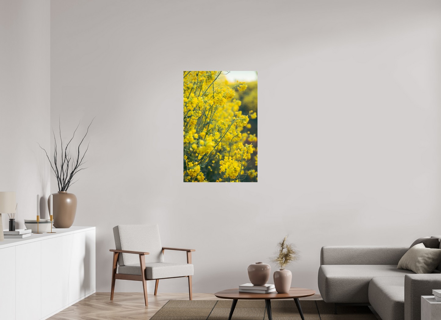 70 x 105 cm, Photo Print Under Acrylic Glass Golden Bloom
