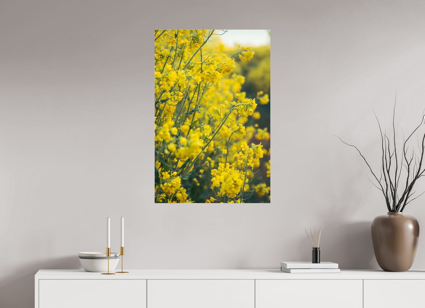 60 x 90 cm, Photo Print Under Acrylic Glass Golden Bloom