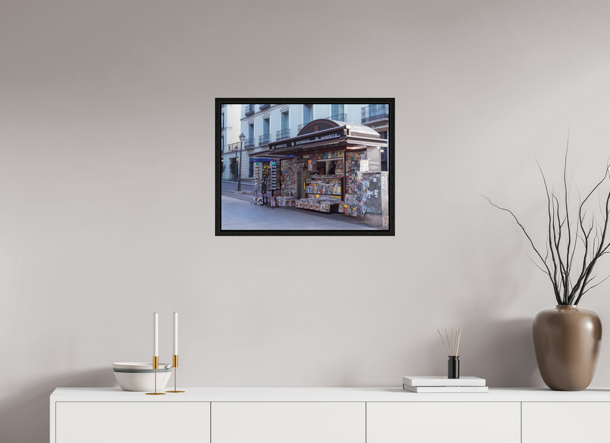 60 x 45 cm, Floater Frame Corner stand Madrid