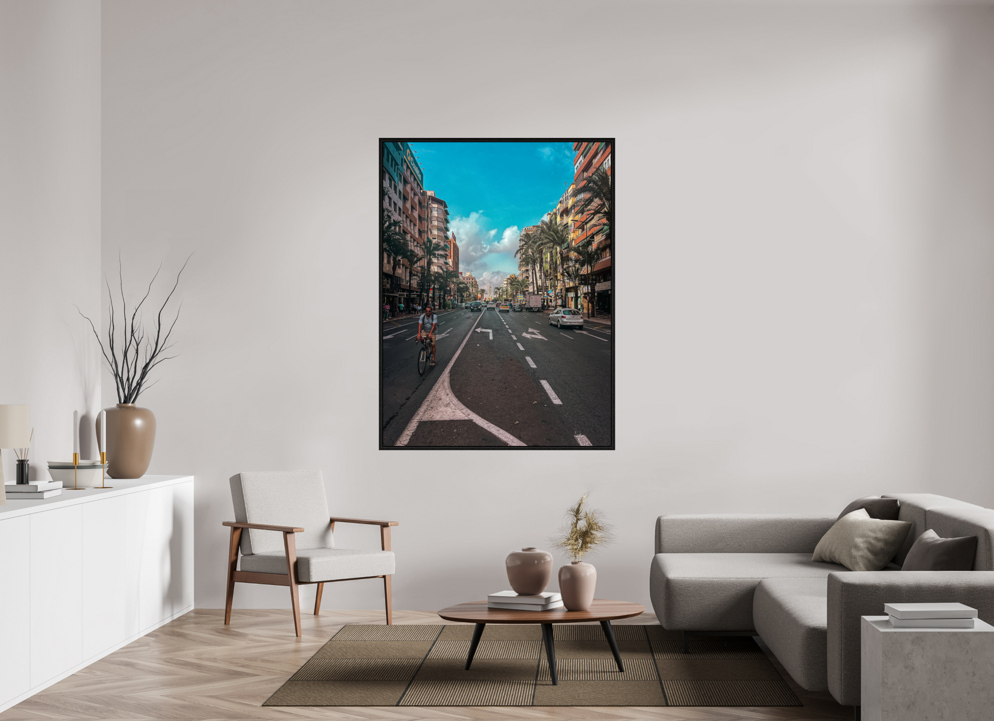 120 x 160 cm, Floater Frame The streets of Alicante