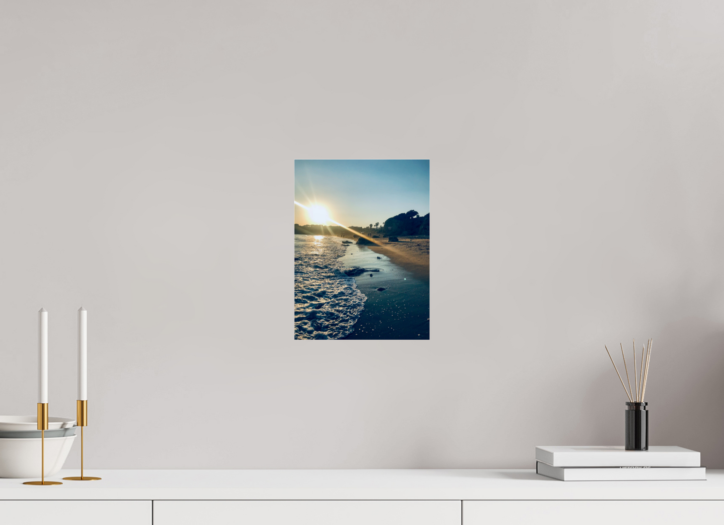 21 x 28 cm, Photo Print Under Acrylic Glass Algarve sunset