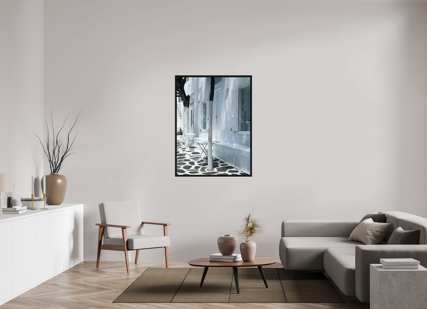 90 x 120 cm, Floater Frame Mykonos