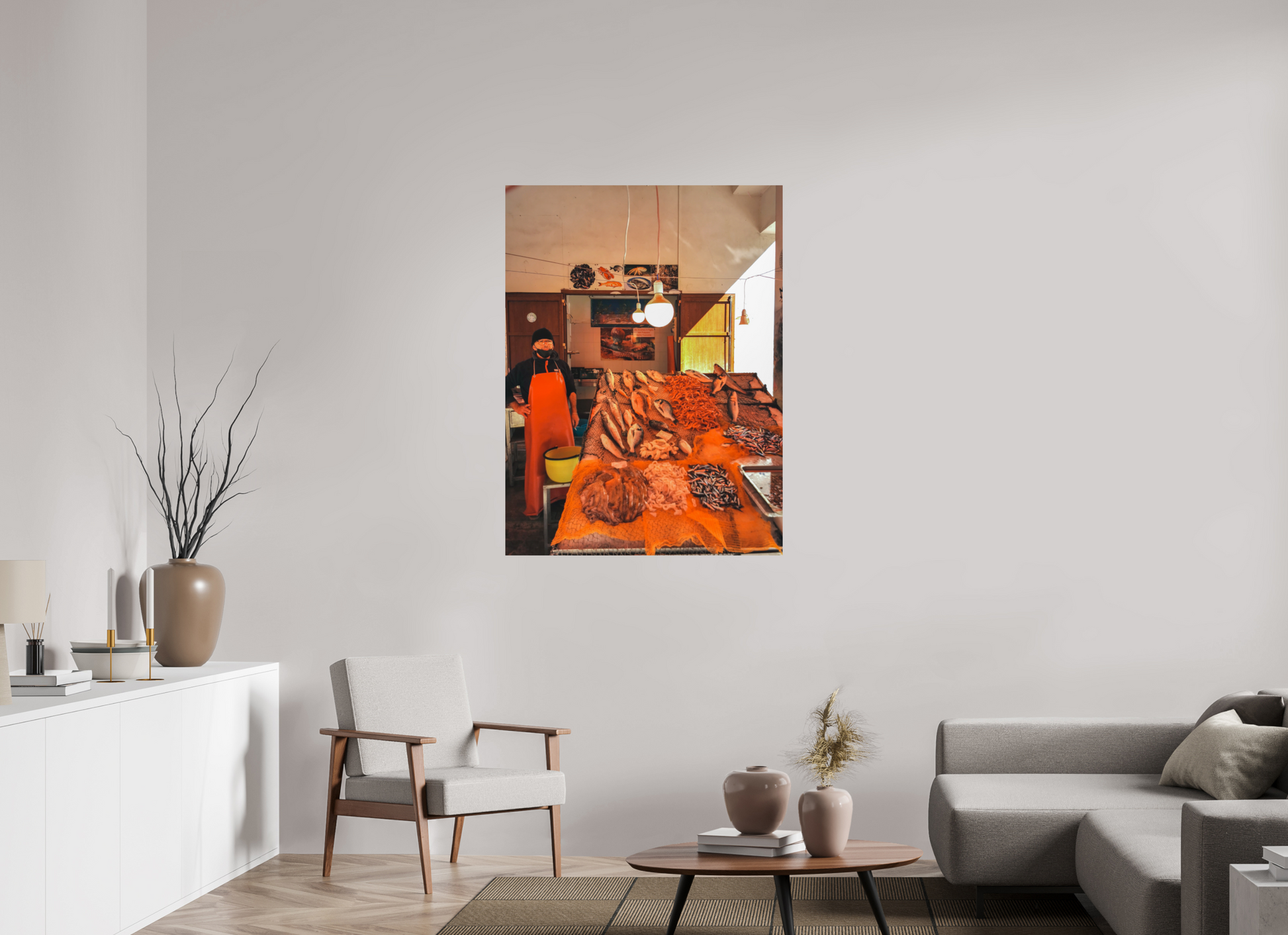 90 x 120 cm, Photo Print On Fuji Crystal DP II Fish in Palermo