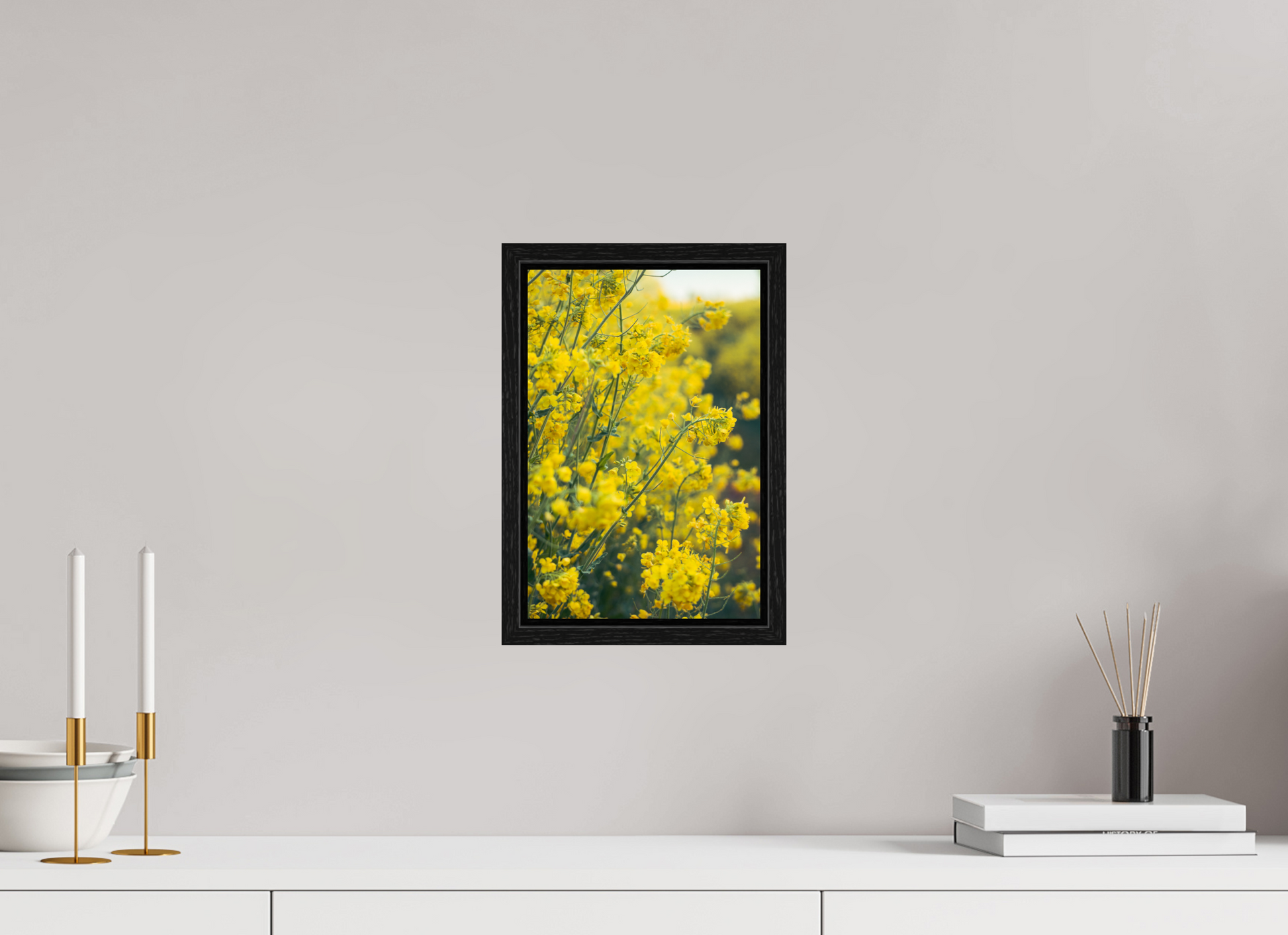 20 x 30 cm, Floater Frame Golden Bloom