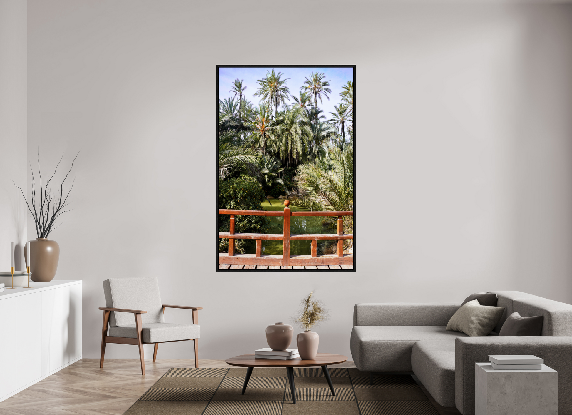 120 x 180 cm, Floater Frame Las Palmeras