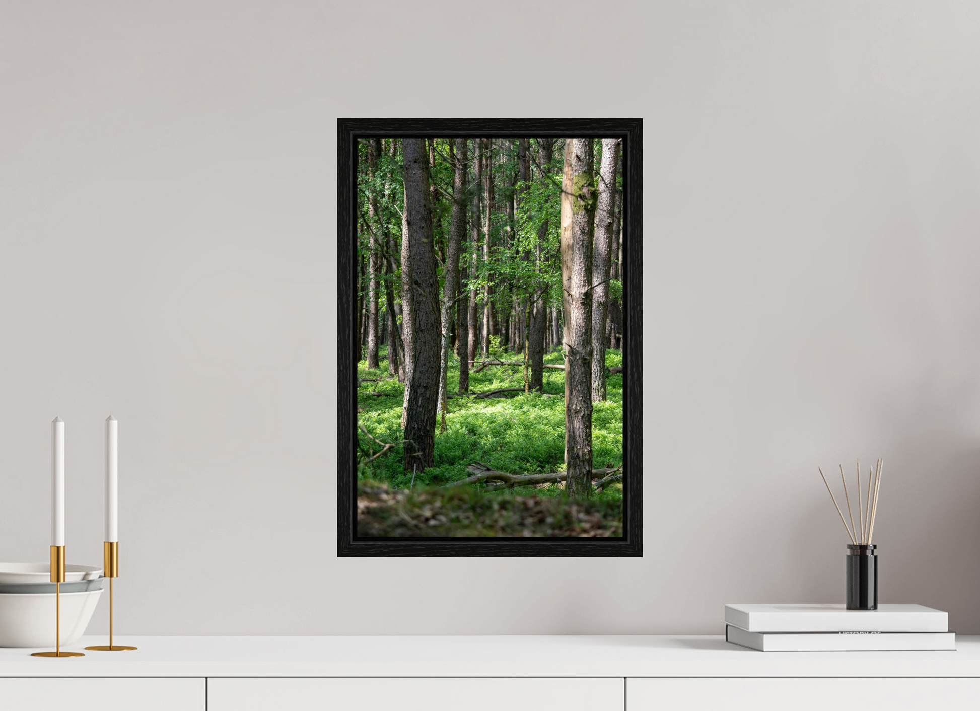 30 x 45 cm, Floater Frame Forest Stillness