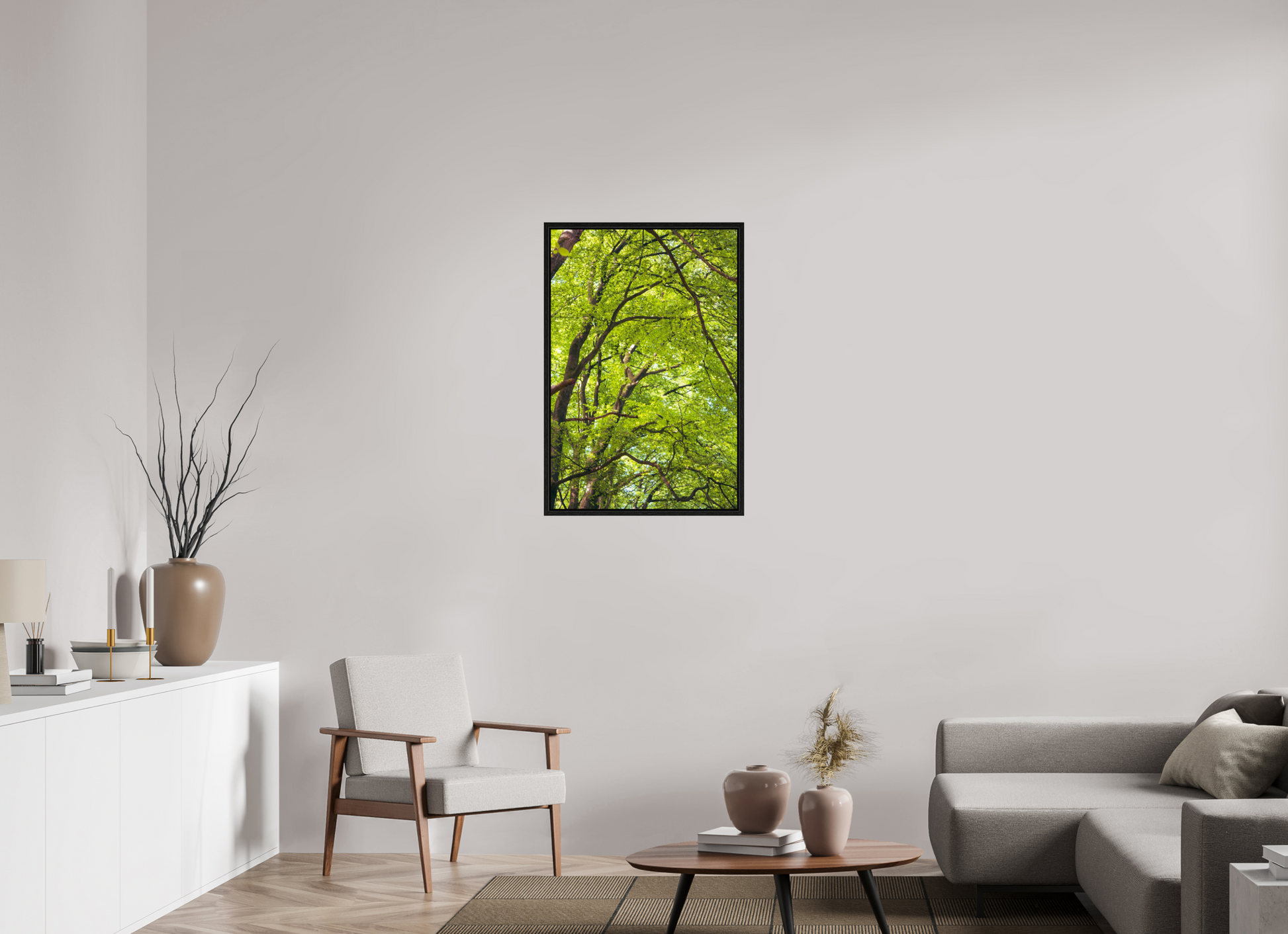 60 x 90 cm, Floater Frame The Green Above