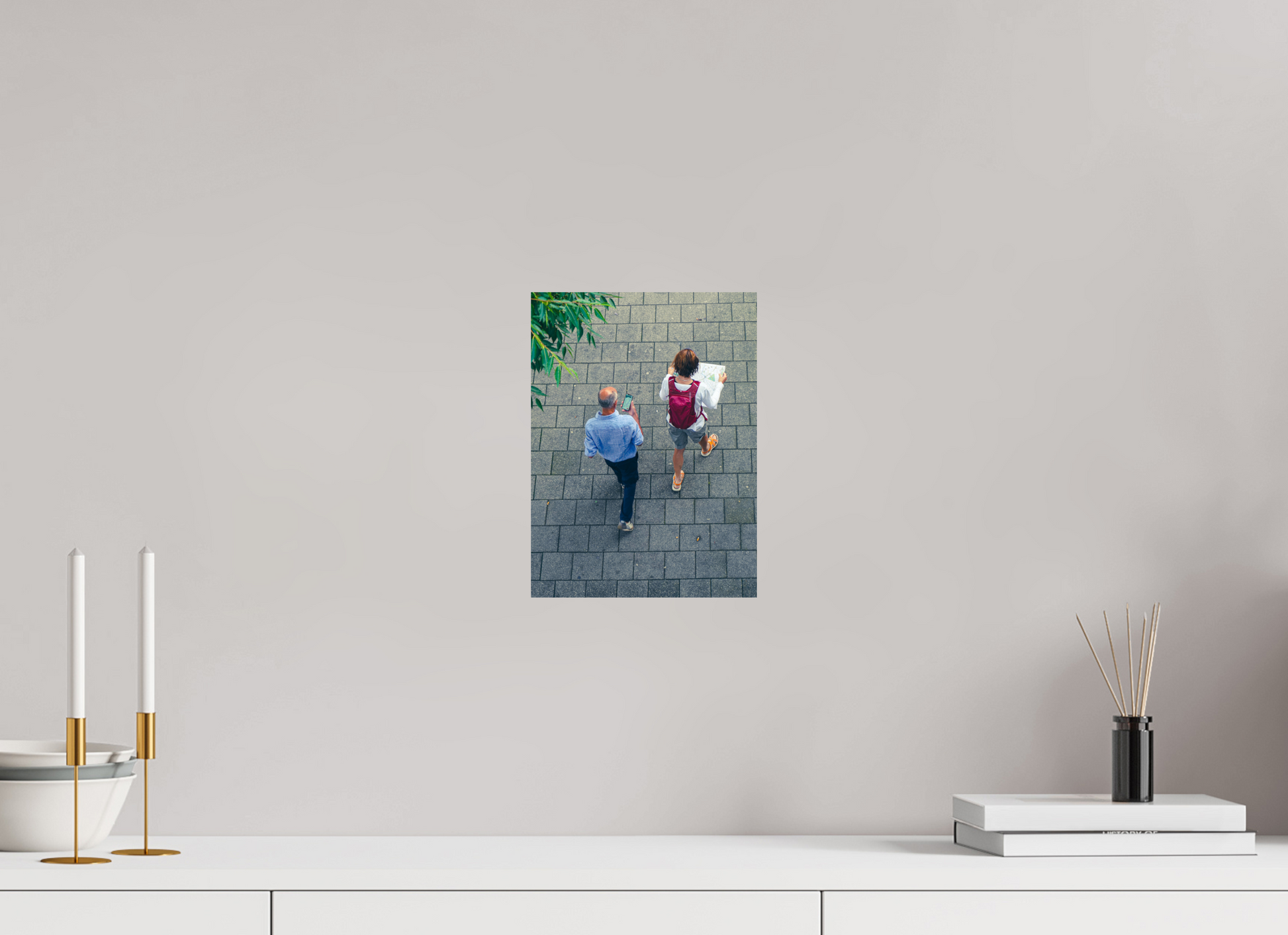 20 x 27 cm, Photo Print On Fuji Crystal DP II Map vs. mobile