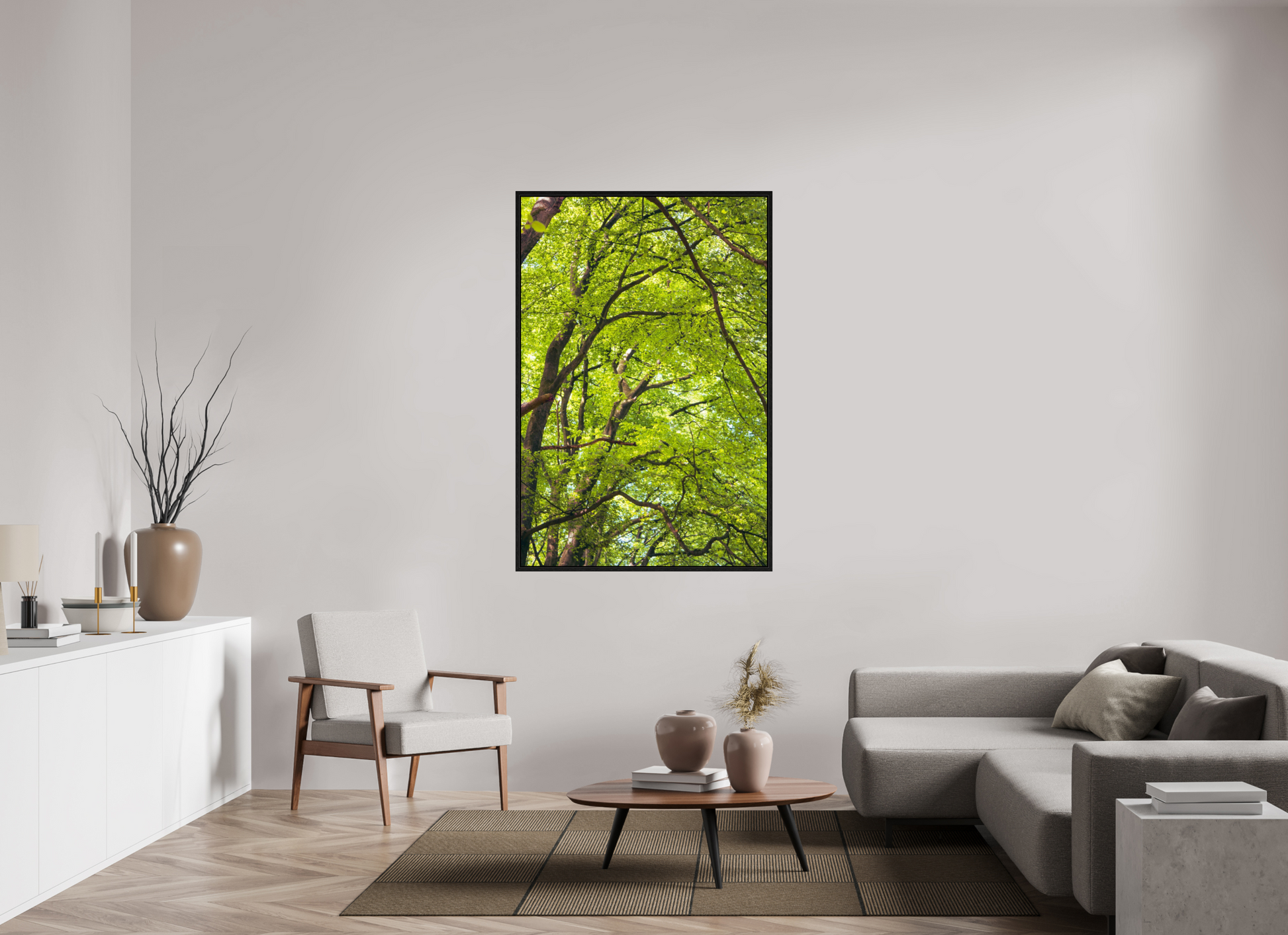 100 x 150 cm, Floater Frame The Green Above