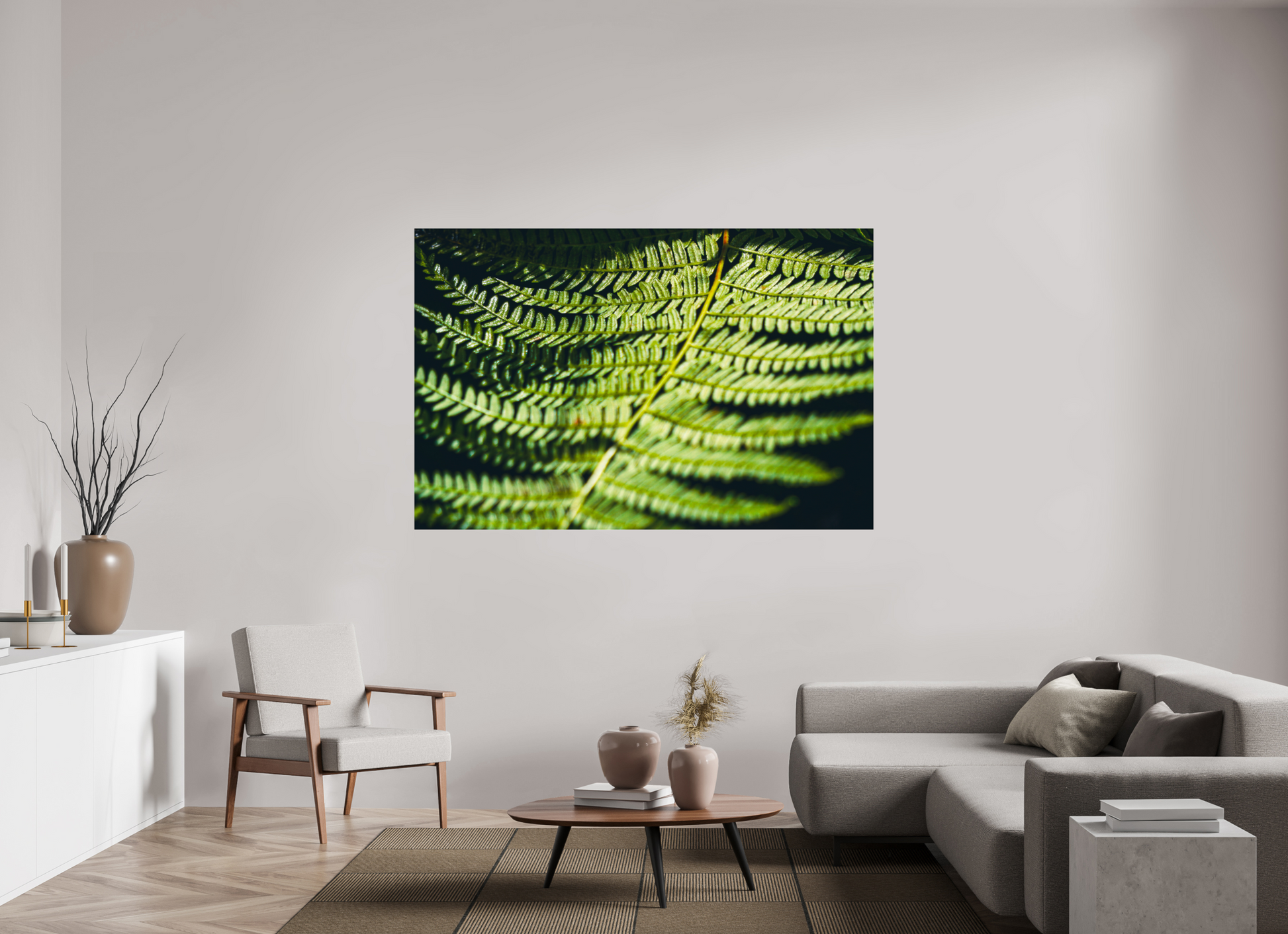 182,8 x 120 cm, Photo Print Under Acrylic Glass Fern