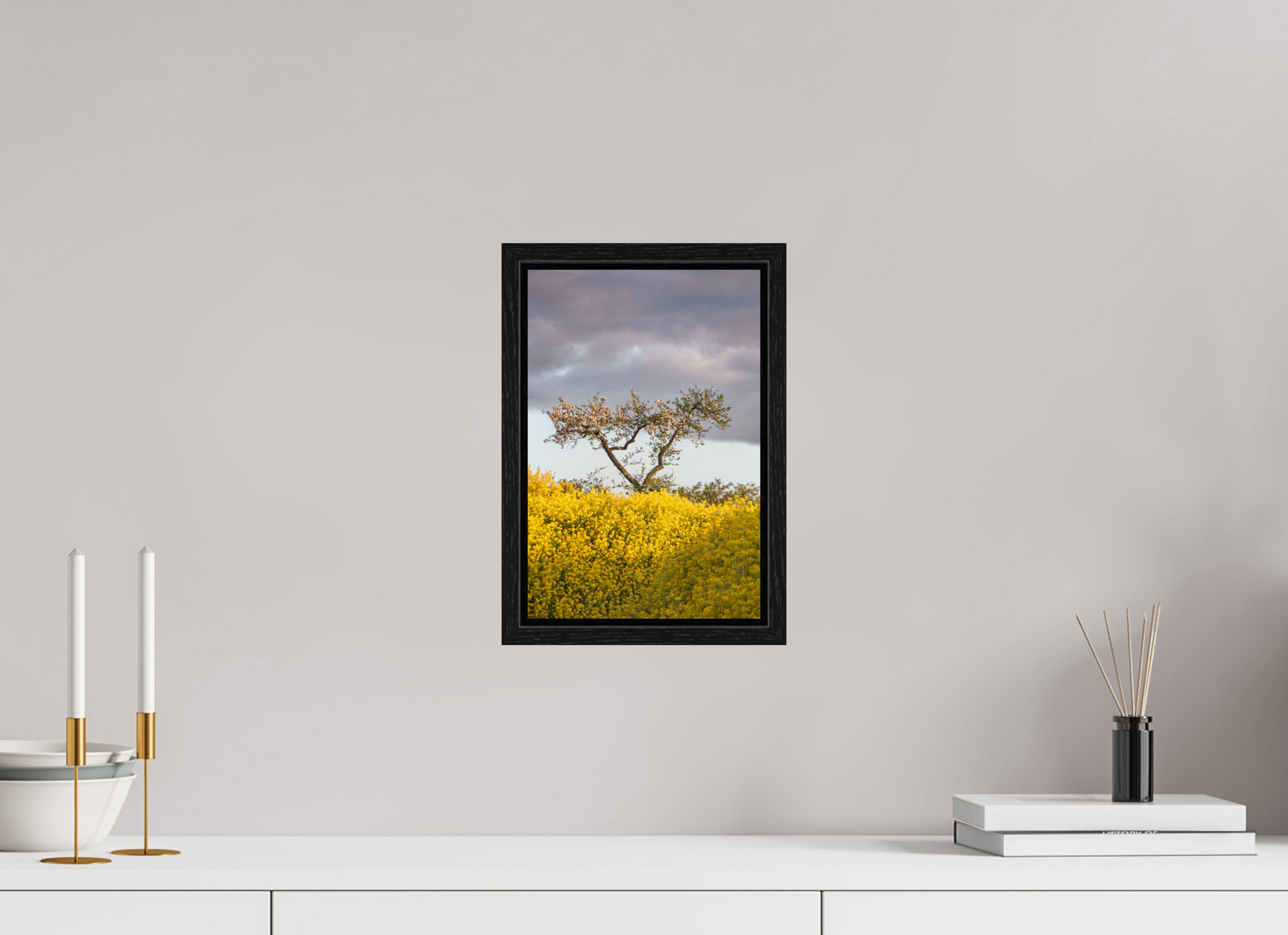 20 x 30 cm, Floater Frame Blooming Against the Storm