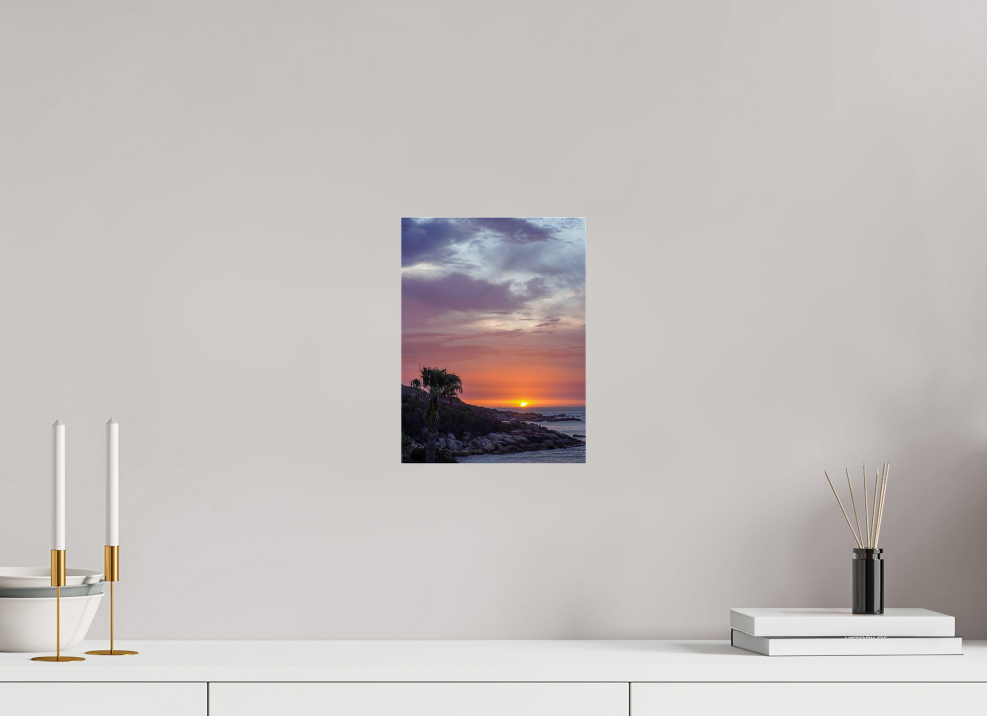 21 x 28 cm, Photo Print Under Acrylic Glass Sunset Camps Bay