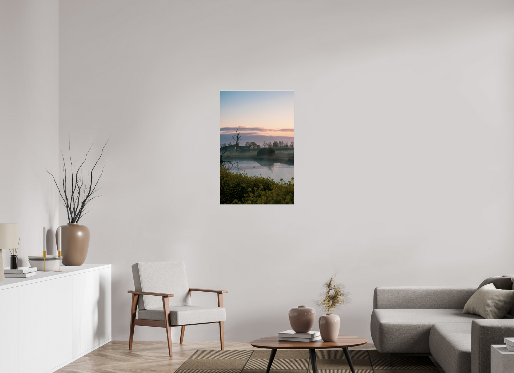 60 x 92,2 cm, Photo Print Under Acrylic Glass The Quiet Crossing