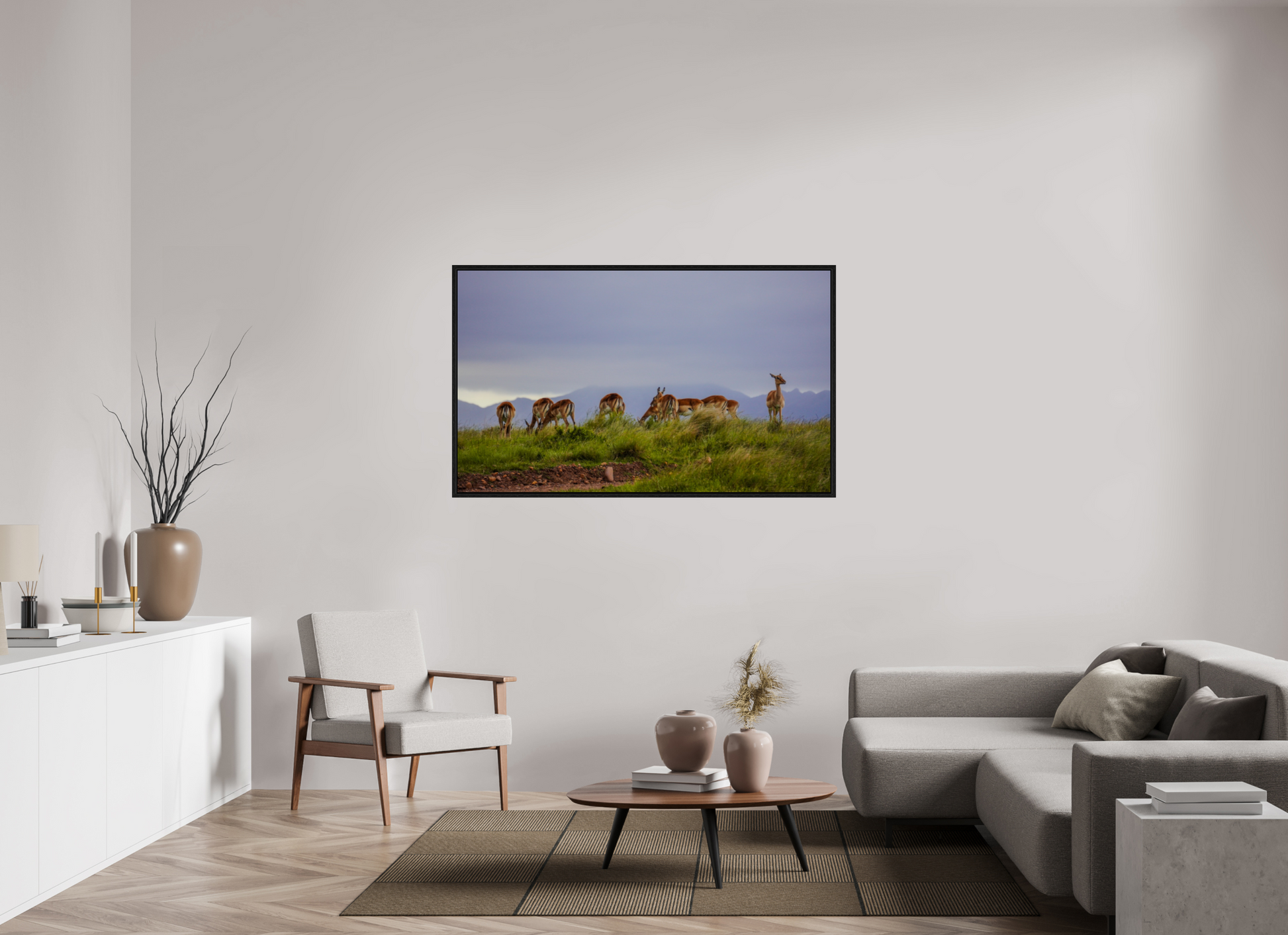 151,6 x 90 cm, Floater Frame Gondwana