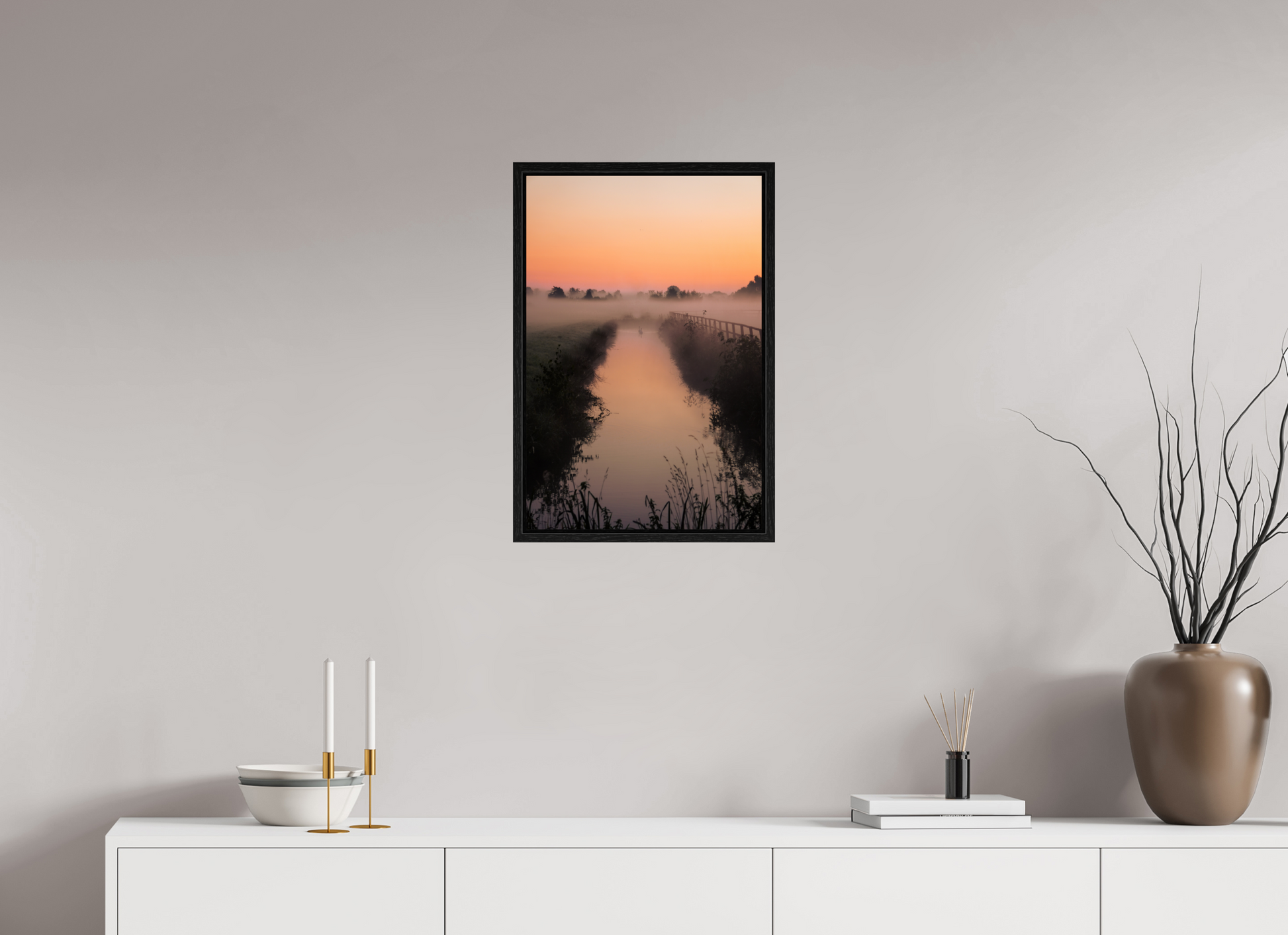 40 x 60 cm, Floater Frame Two Souls at Dawn