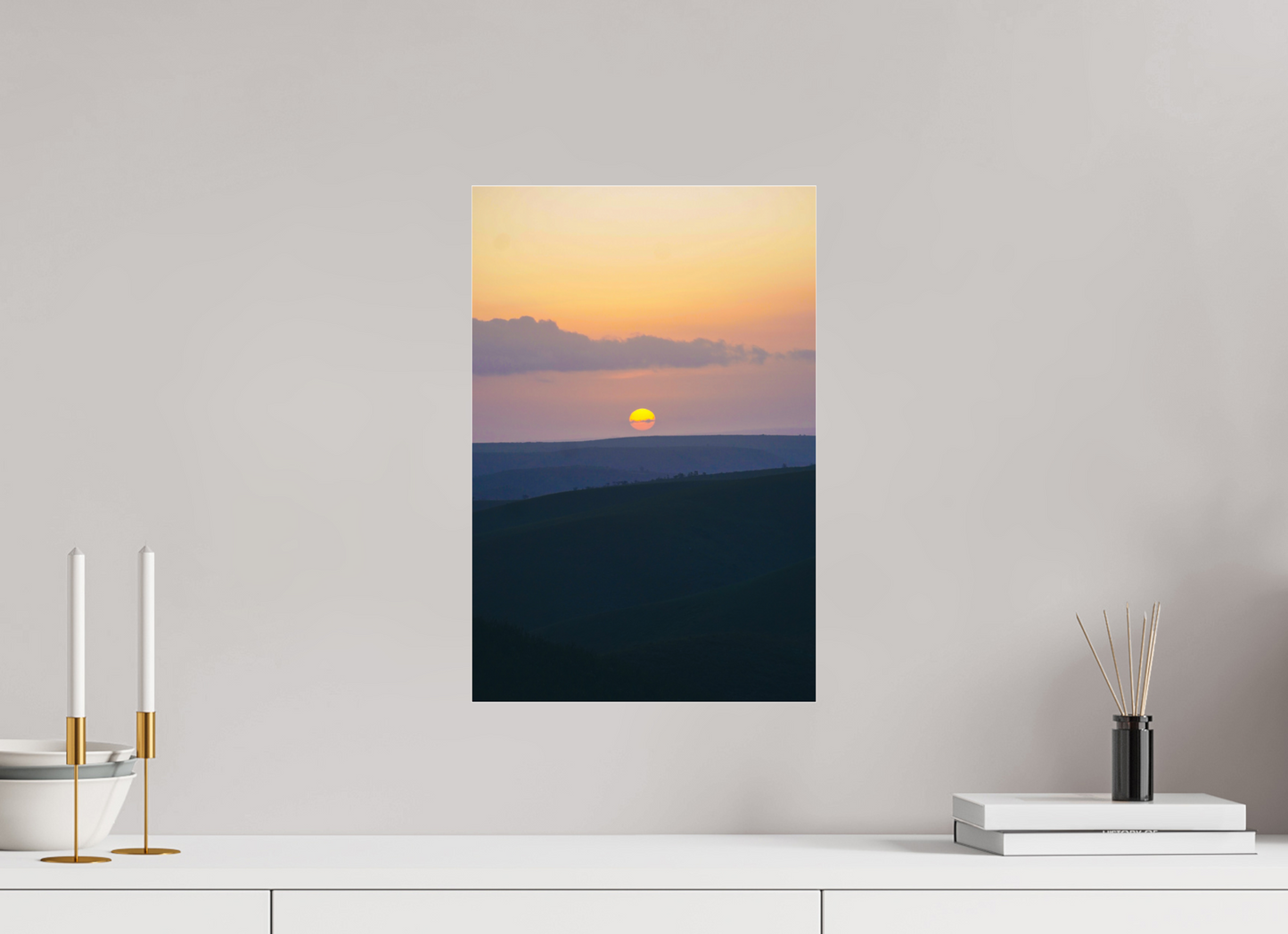 30 x 45 cm, Photo Print Under Acrylic Glass African Sunset