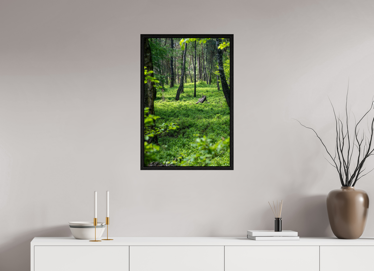 50 x 75 cm, Floater Frame The Forest Heart