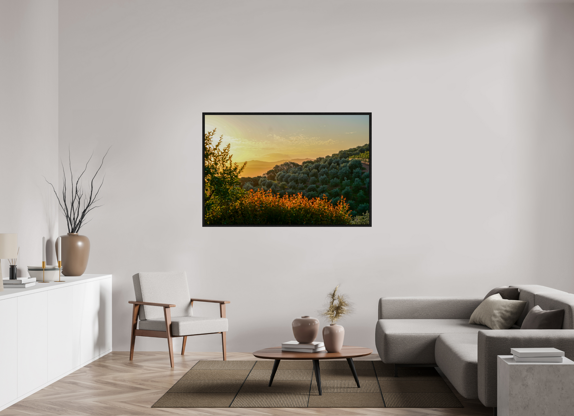 150 x 100 cm, Floater Frame Stellenbosch fields