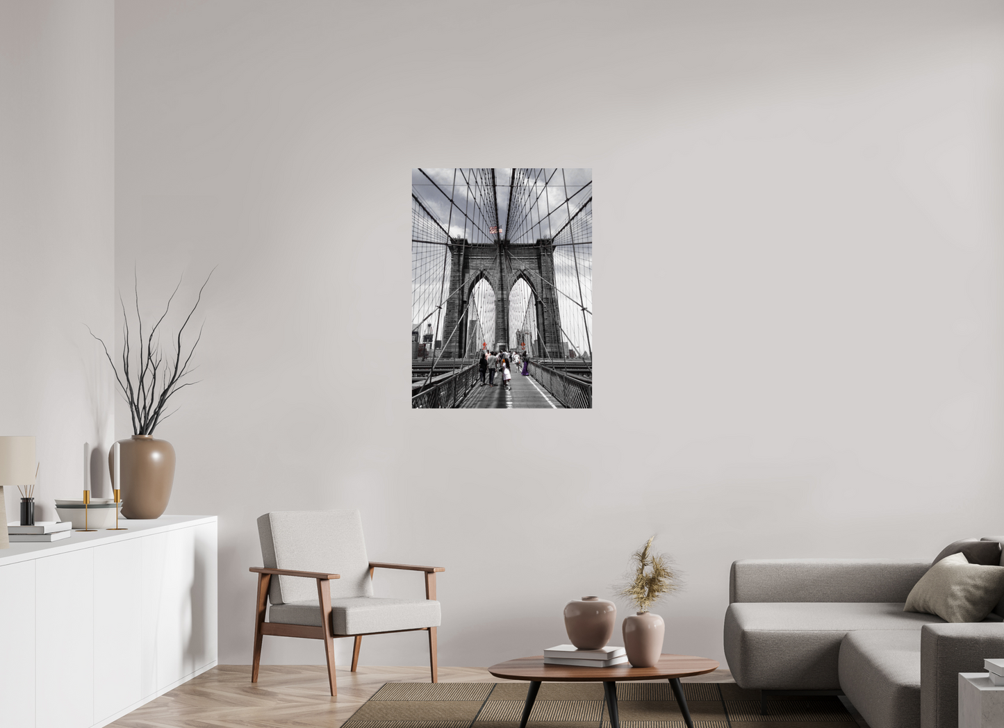 75 x 100 cm, Photo Print On Fuji Crystal DP II Brooklyn Bridge