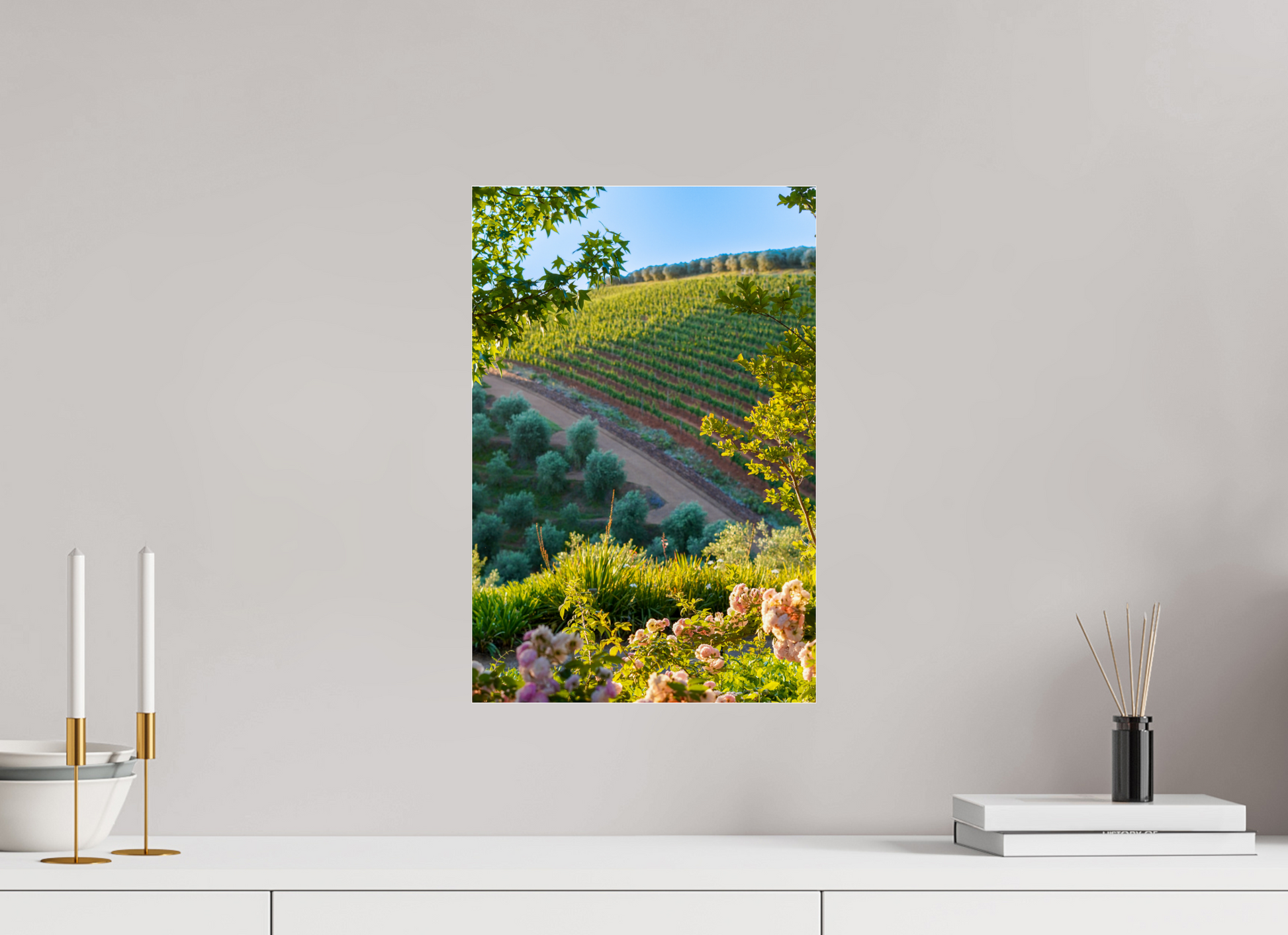 30 x 45 cm, Photo Print Under Acrylic Glass Stellenbosch fields