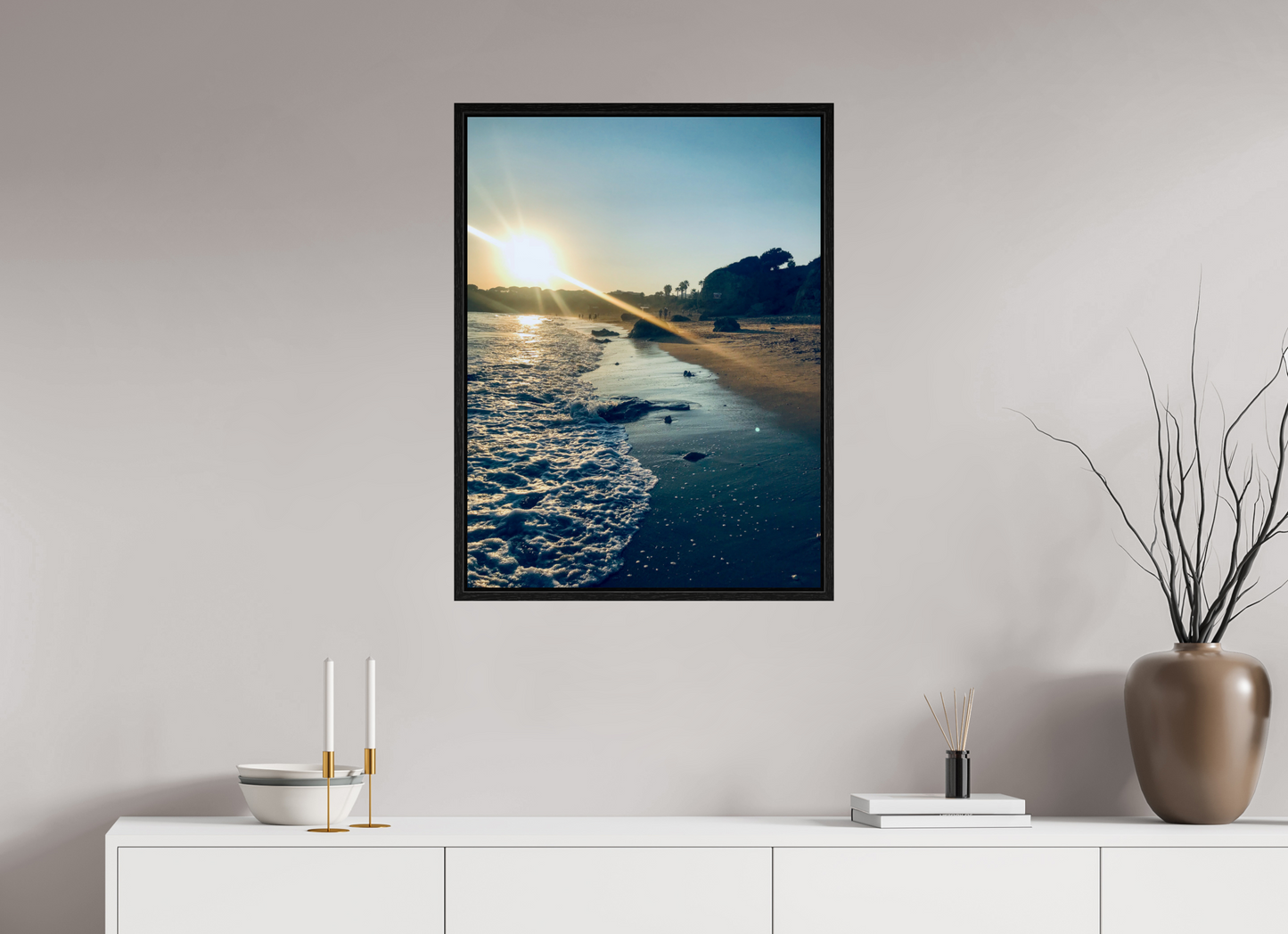 60 x 80 cm, Floater Frame Algarve sunset