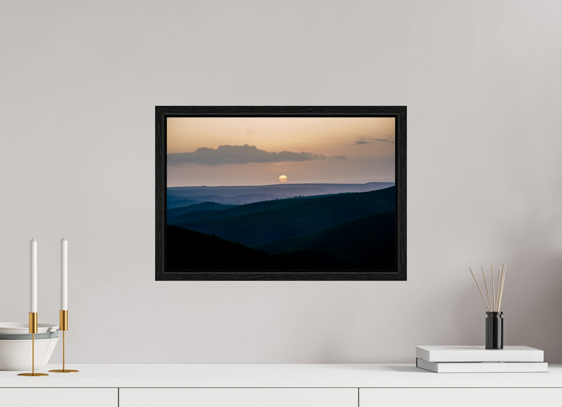 45 x 30 cm, Floater Frame African Sunset