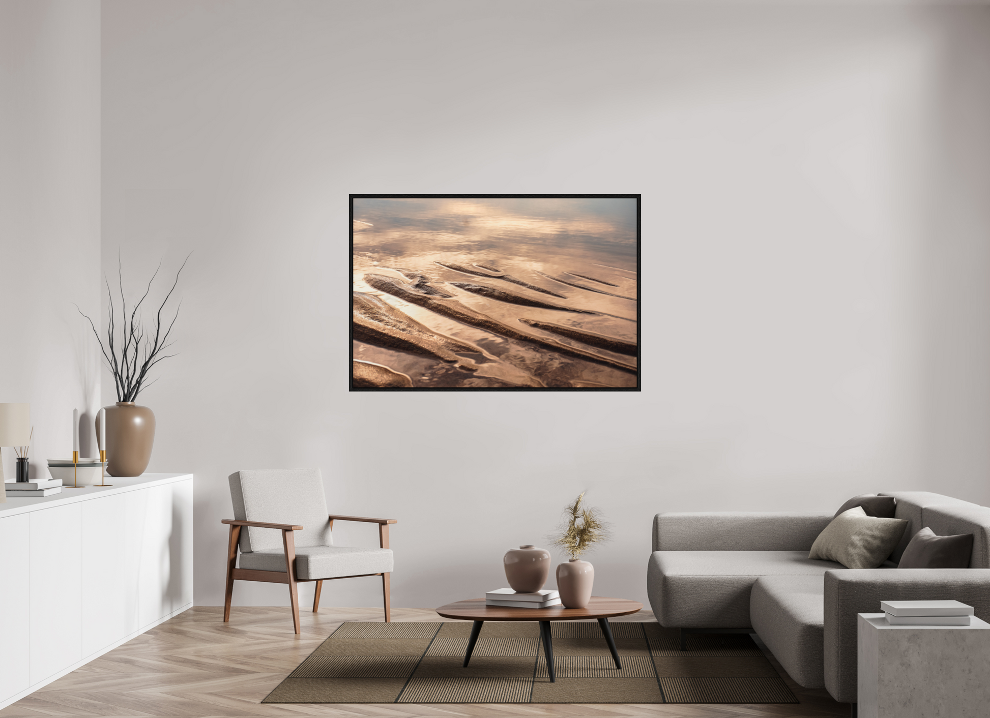 150 x 100 cm, Floater Frame Sand ridge