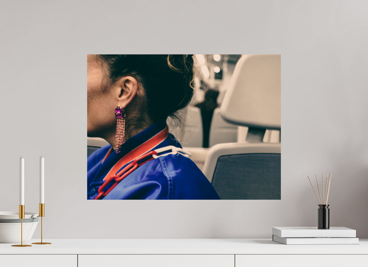 60 x 45 cm, Photo Print On Fuji Crystal DP II The girl on the train
