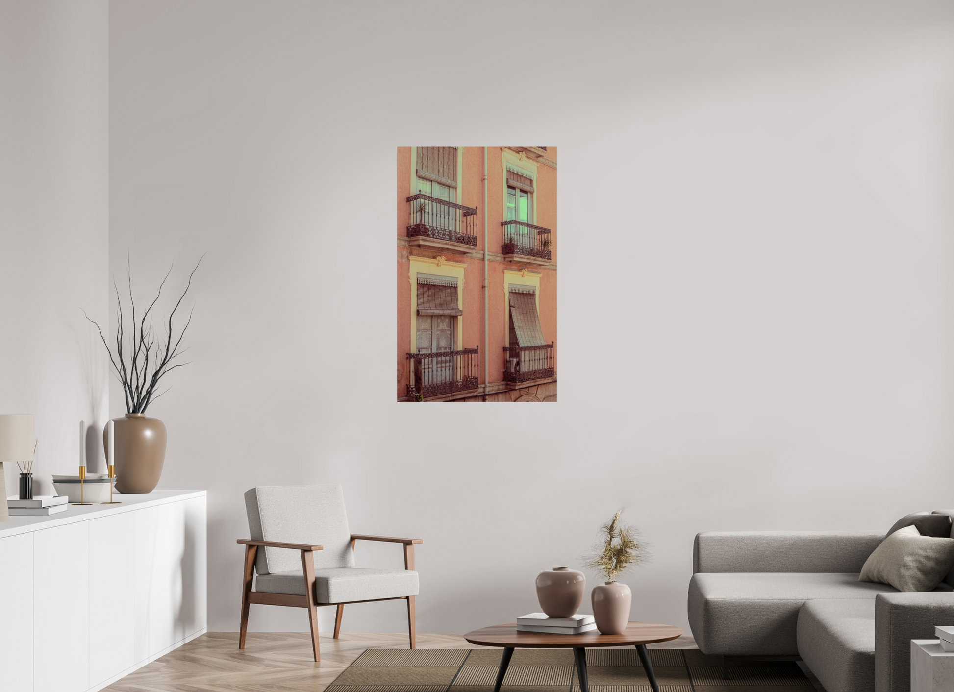 70 x 112 cm, Photo Print On Fuji Crystal DP II Ventanas rosas